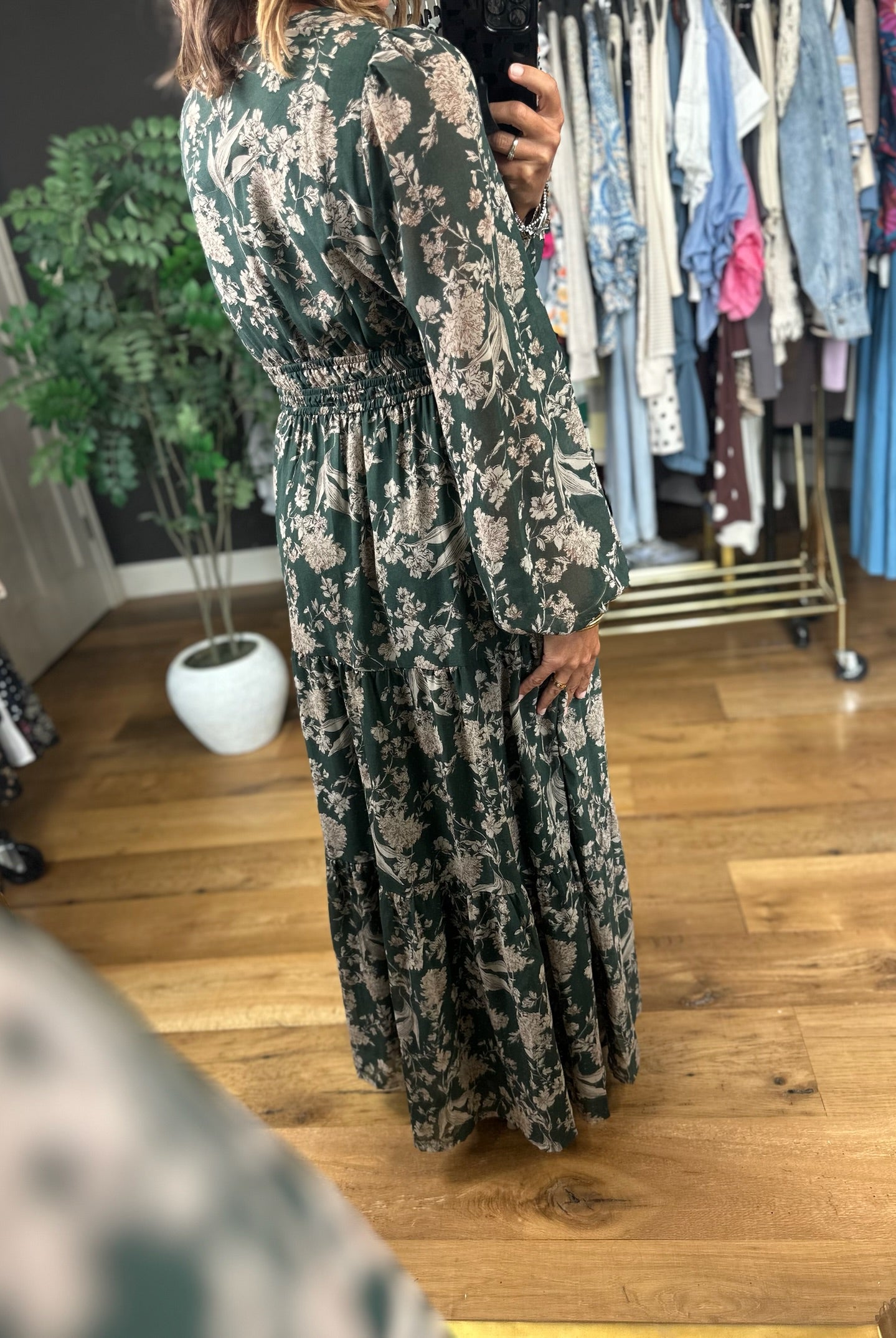Fall Decisions Floral Dress-Dresses-She & Sky-Anna Kaytes Boutique, Women's Fashion Boutique in Grinnell, Iowa