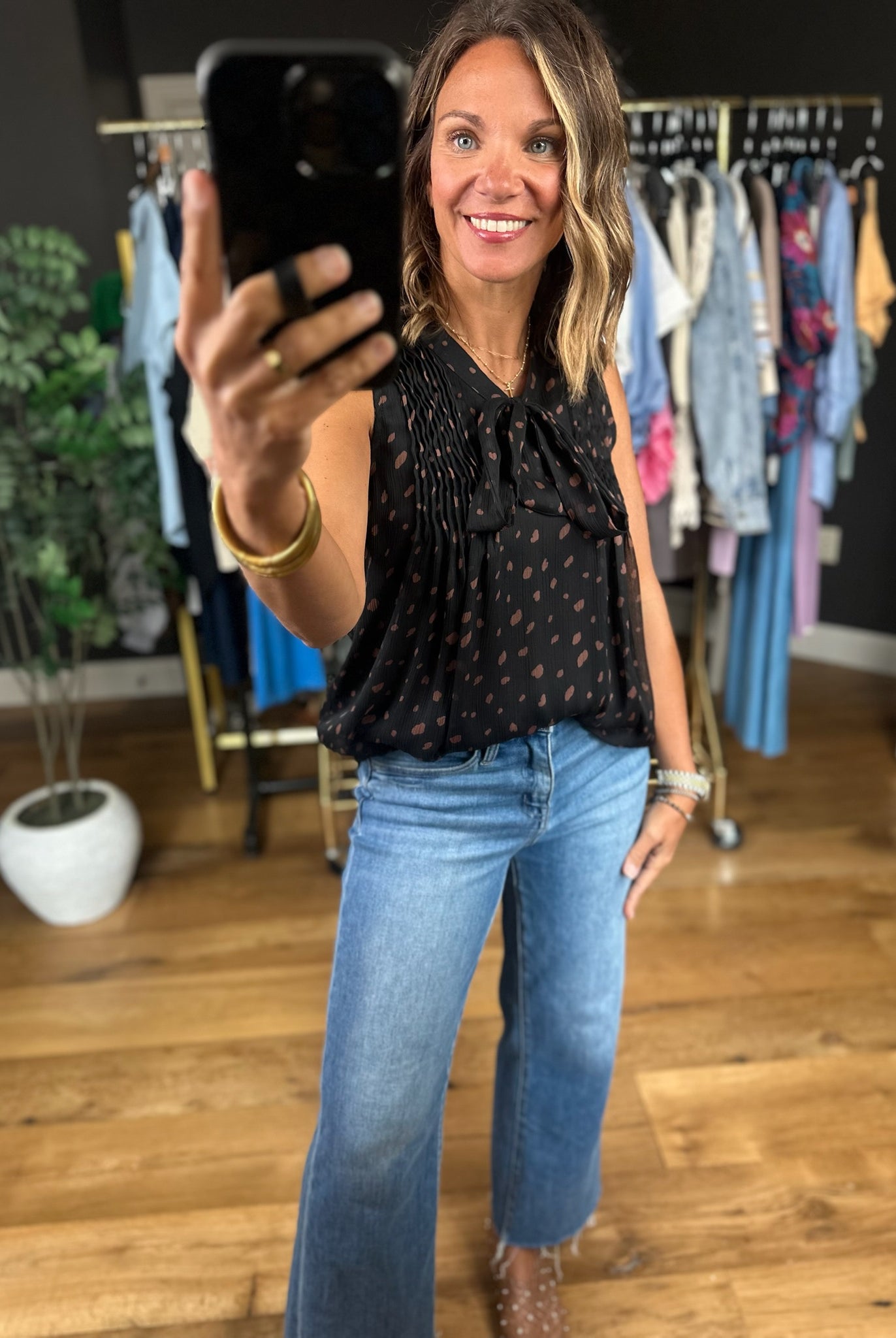 Tell Me Something New Patterned Top-Sleeveless-Doe & Rae-Anna Kaytes Boutique, Women's Fashion Boutique in Grinnell, Iowa