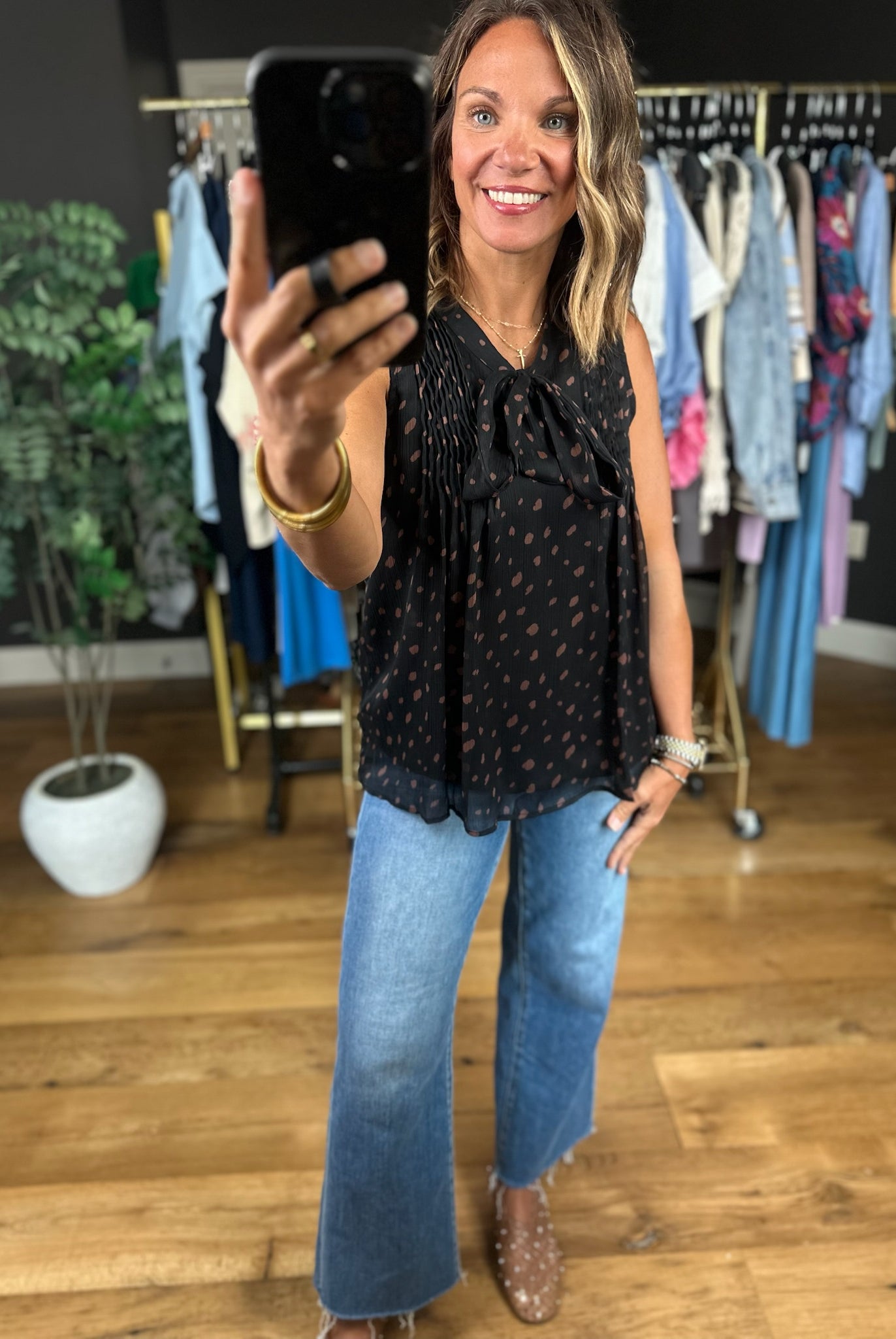 Tell Me Something New Patterned Top-Sleeveless-Doe & Rae-Anna Kaytes Boutique, Women's Fashion Boutique in Grinnell, Iowa