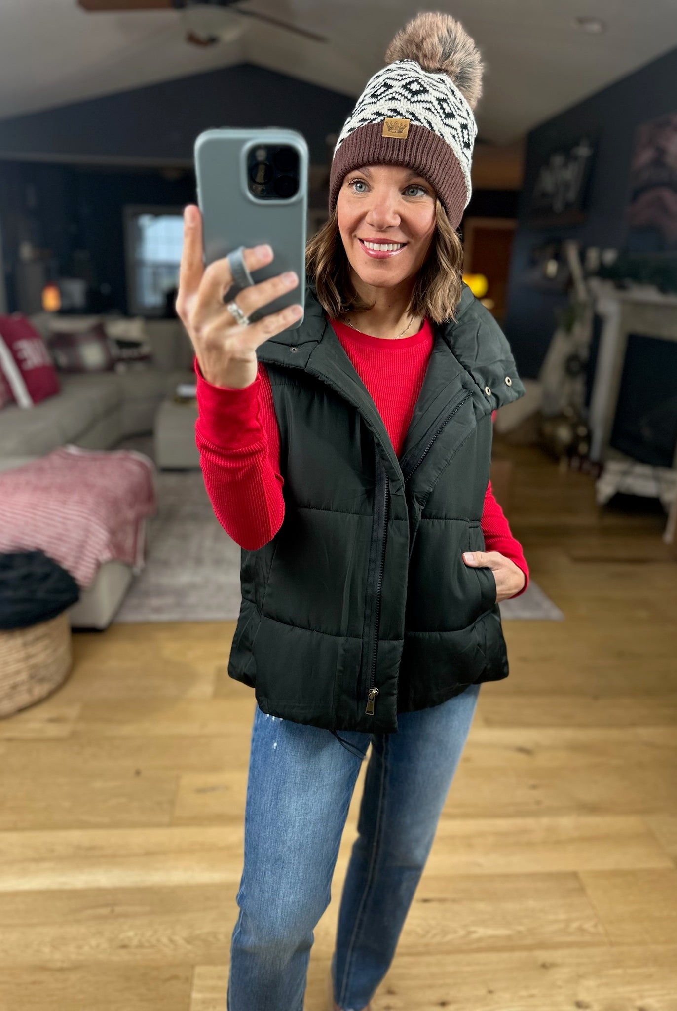 The Sydney Puffer Vest-Sweaters-Blu Pepper-Anna Kaytes Boutique, Women's Fashion Boutique in Grinnell, Iowa