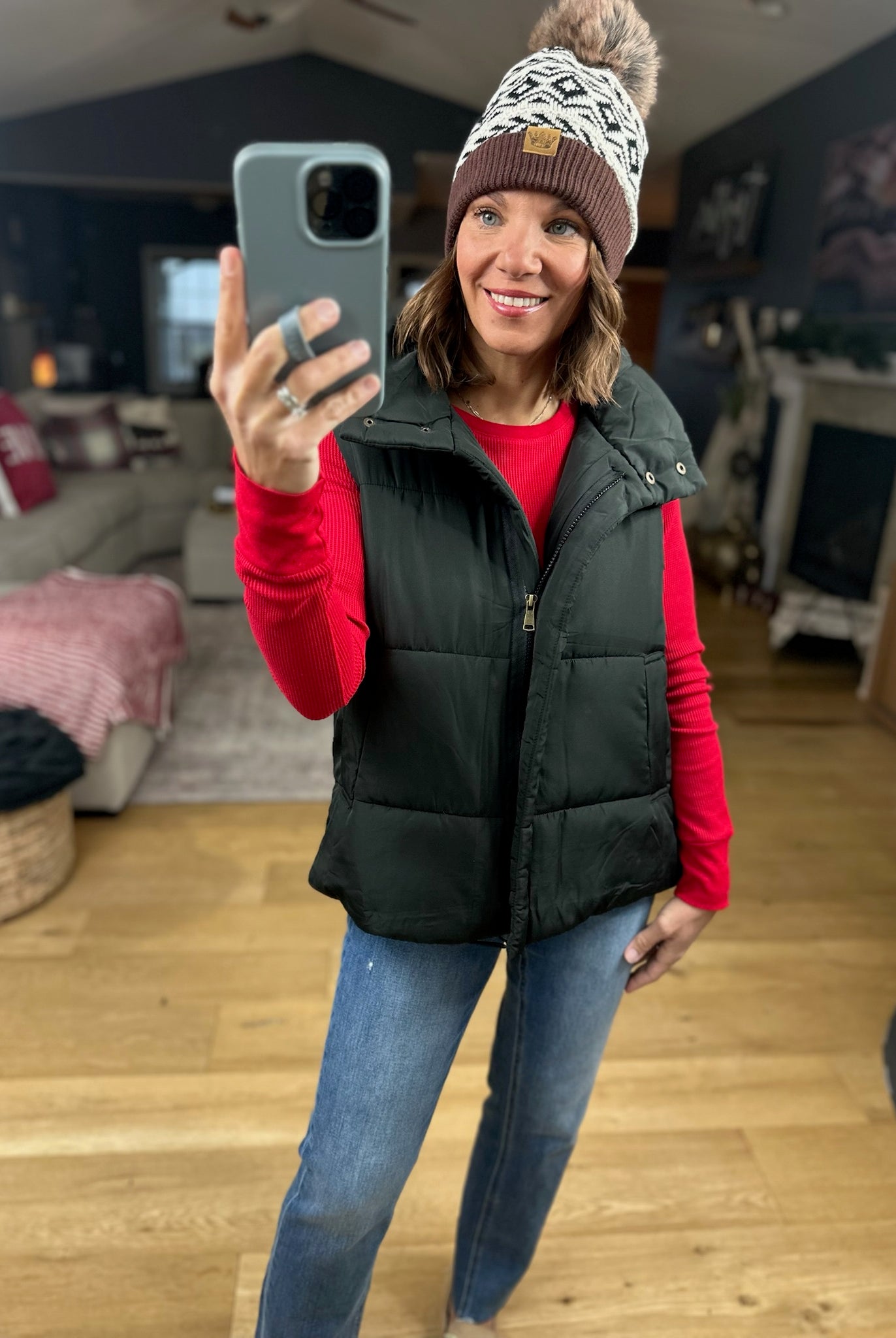 The Sydney Puffer Vest-Sweaters-Blu Pepper-Anna Kaytes Boutique, Women's Fashion Boutique in Grinnell, Iowa