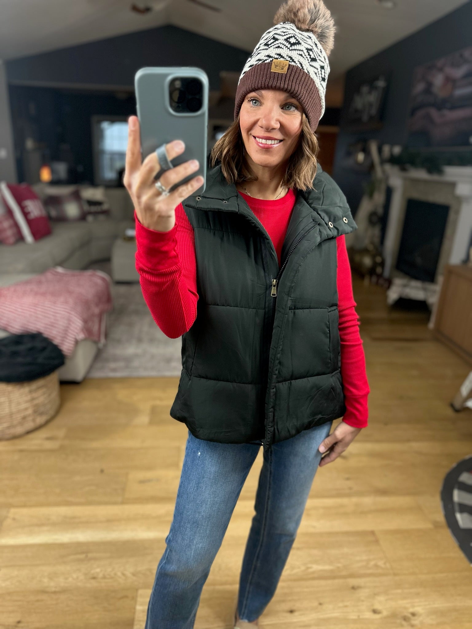 The Sydney Puffer Vest-Sweaters-Blu Pepper-Anna Kaytes Boutique, Women's Fashion Boutique in Grinnell, Iowa