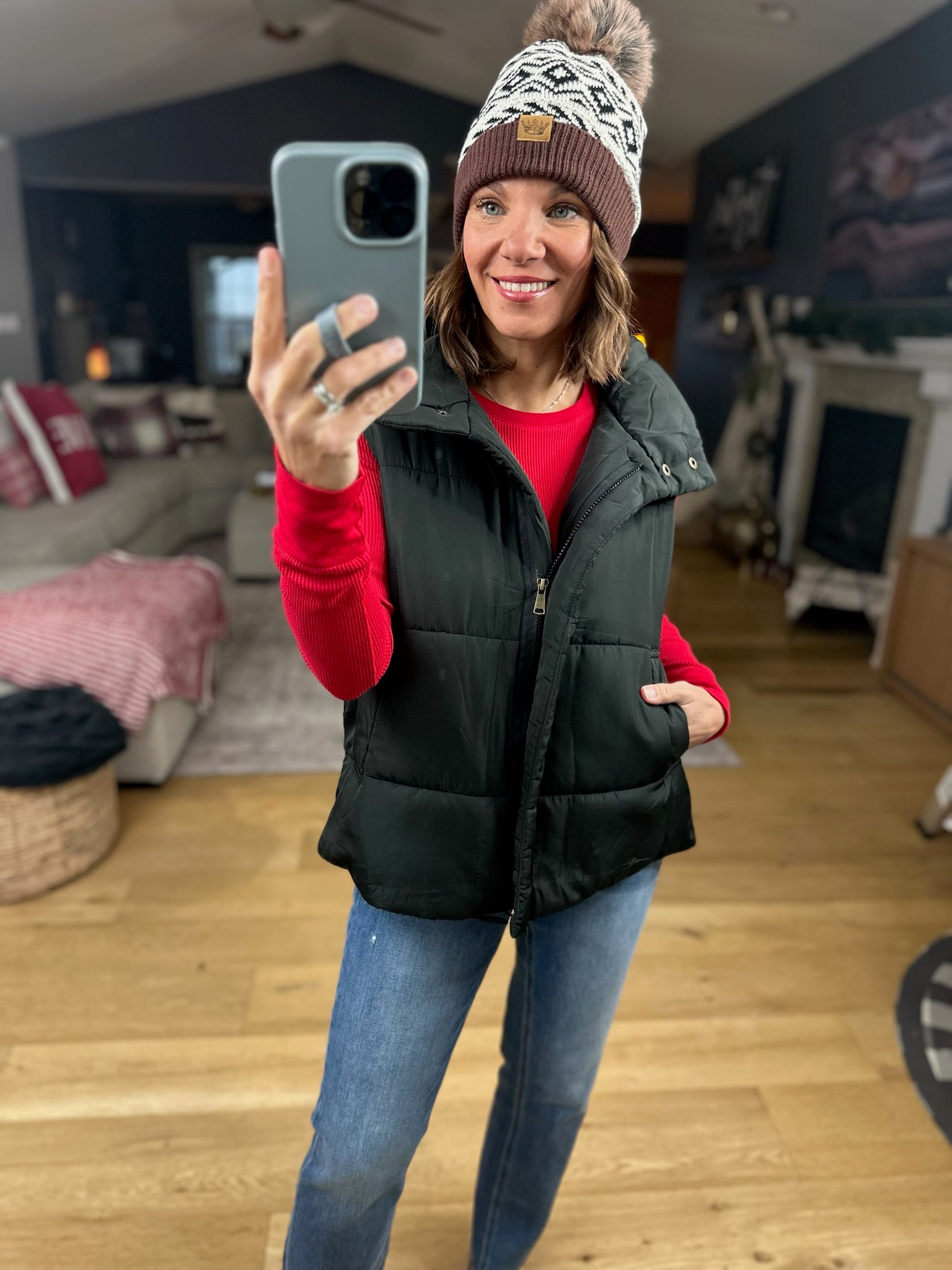 The Sydney Puffer Vest-Sweaters-Blu Pepper-Anna Kaytes Boutique, Women's Fashion Boutique in Grinnell, Iowa