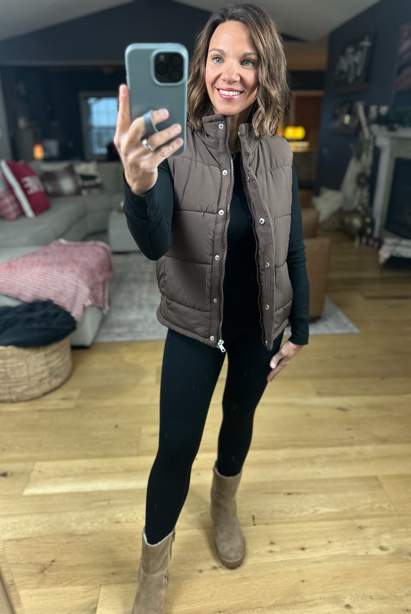 The Peyton Puffer Vest-Sweaters-Zenana-Anna Kaytes Boutique, Women's Fashion Boutique in Grinnell, Iowa