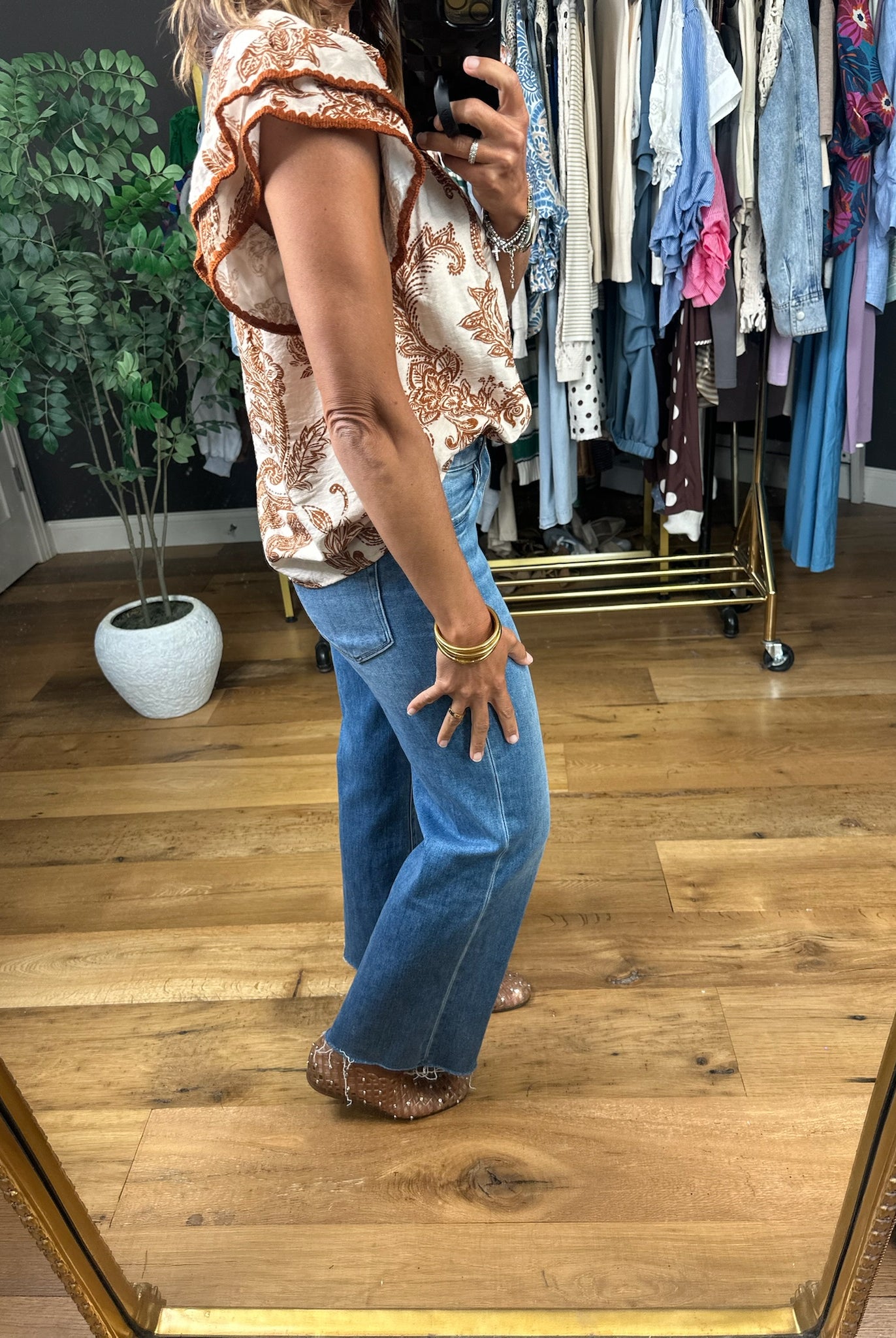 Feelings For You Flutter-Sleeve Top-Short Sleeves-She & Sky-Anna Kaytes Boutique, Women's Fashion Boutique in Grinnell, Iowa