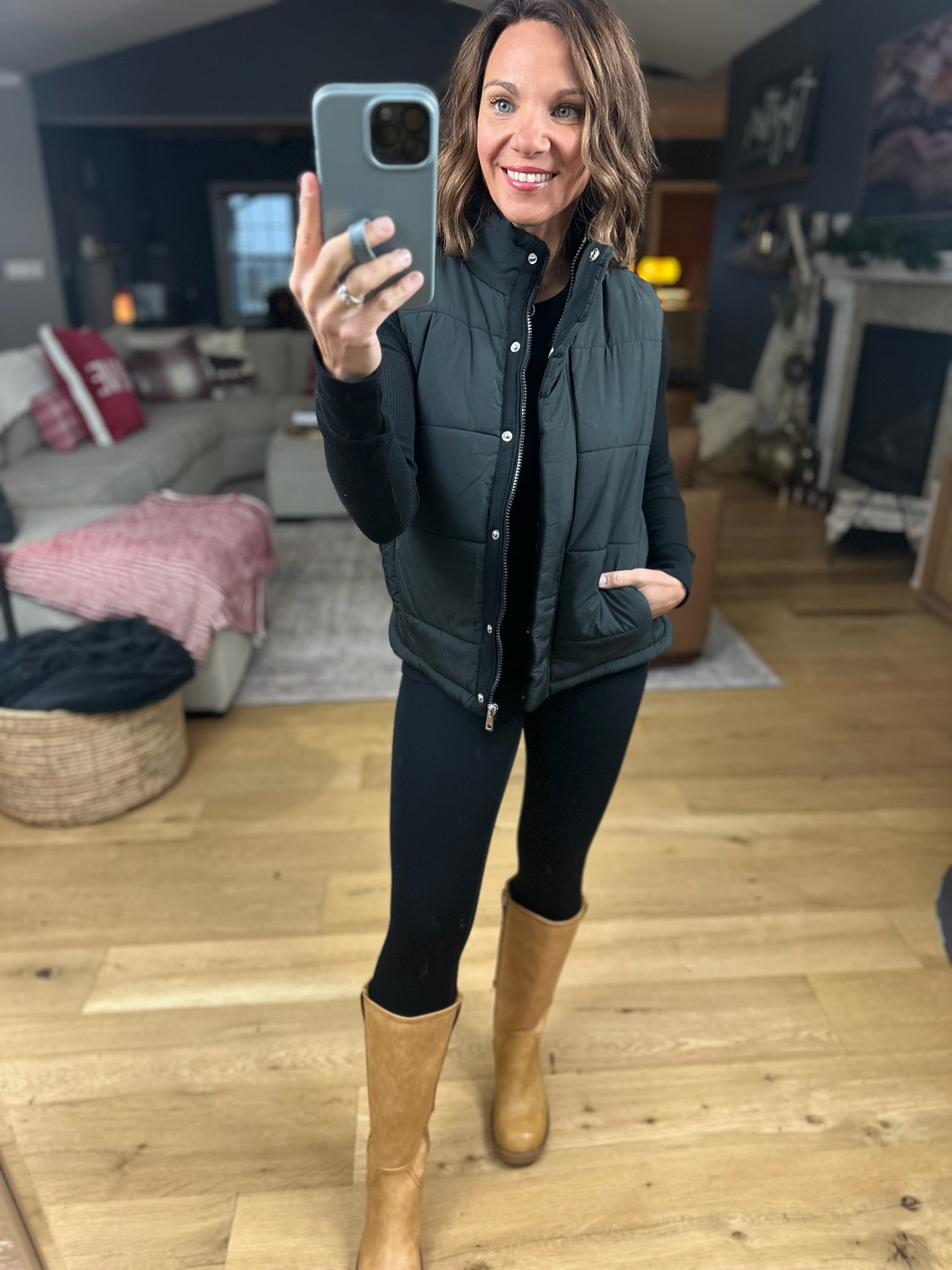 The Peyton Puffer Vest-Sweaters-Zenana-Anna Kaytes Boutique, Women's Fashion Boutique in Grinnell, Iowa