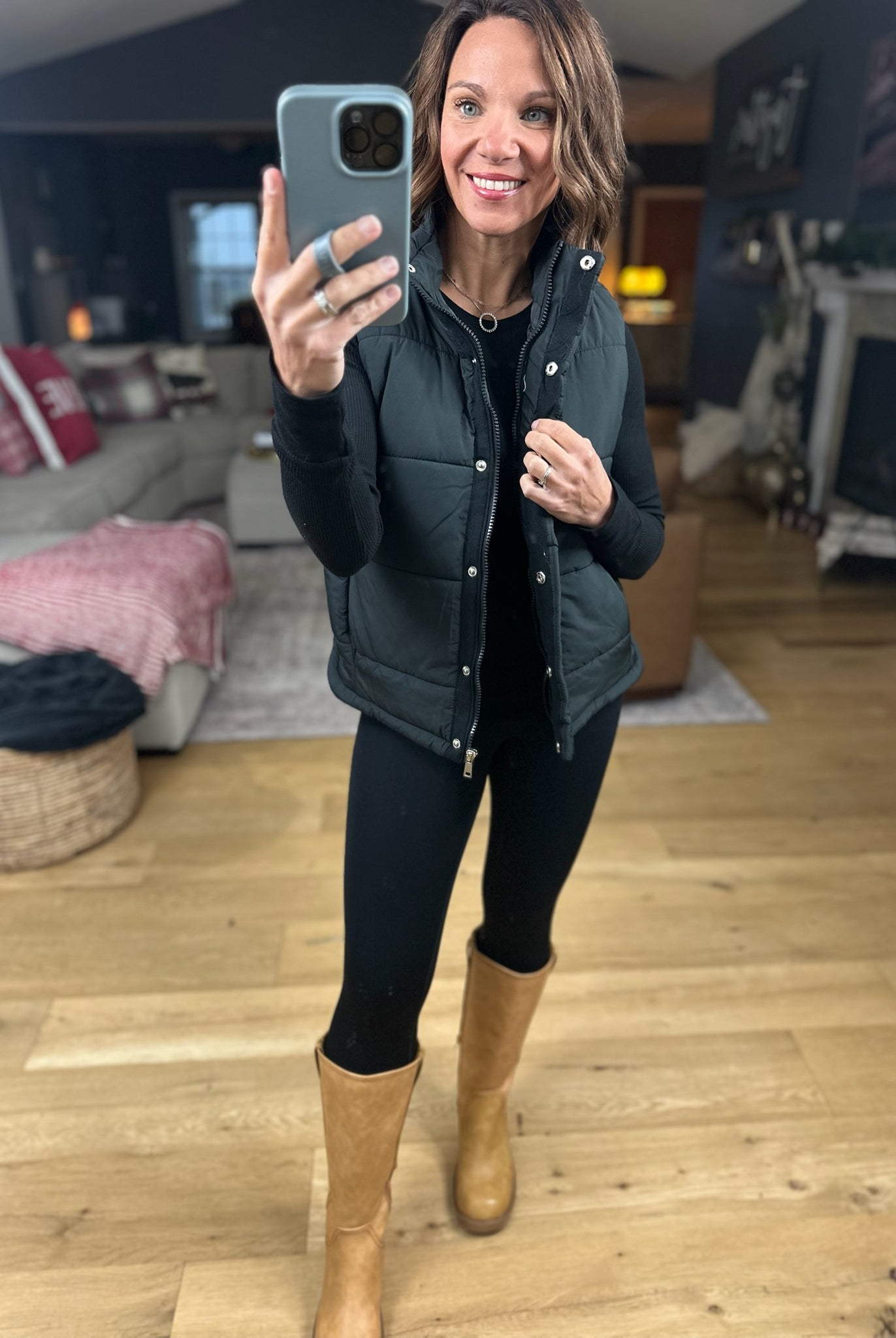 The Peyton Puffer Vest-Sweaters-Zenana-Anna Kaytes Boutique, Women's Fashion Boutique in Grinnell, Iowa