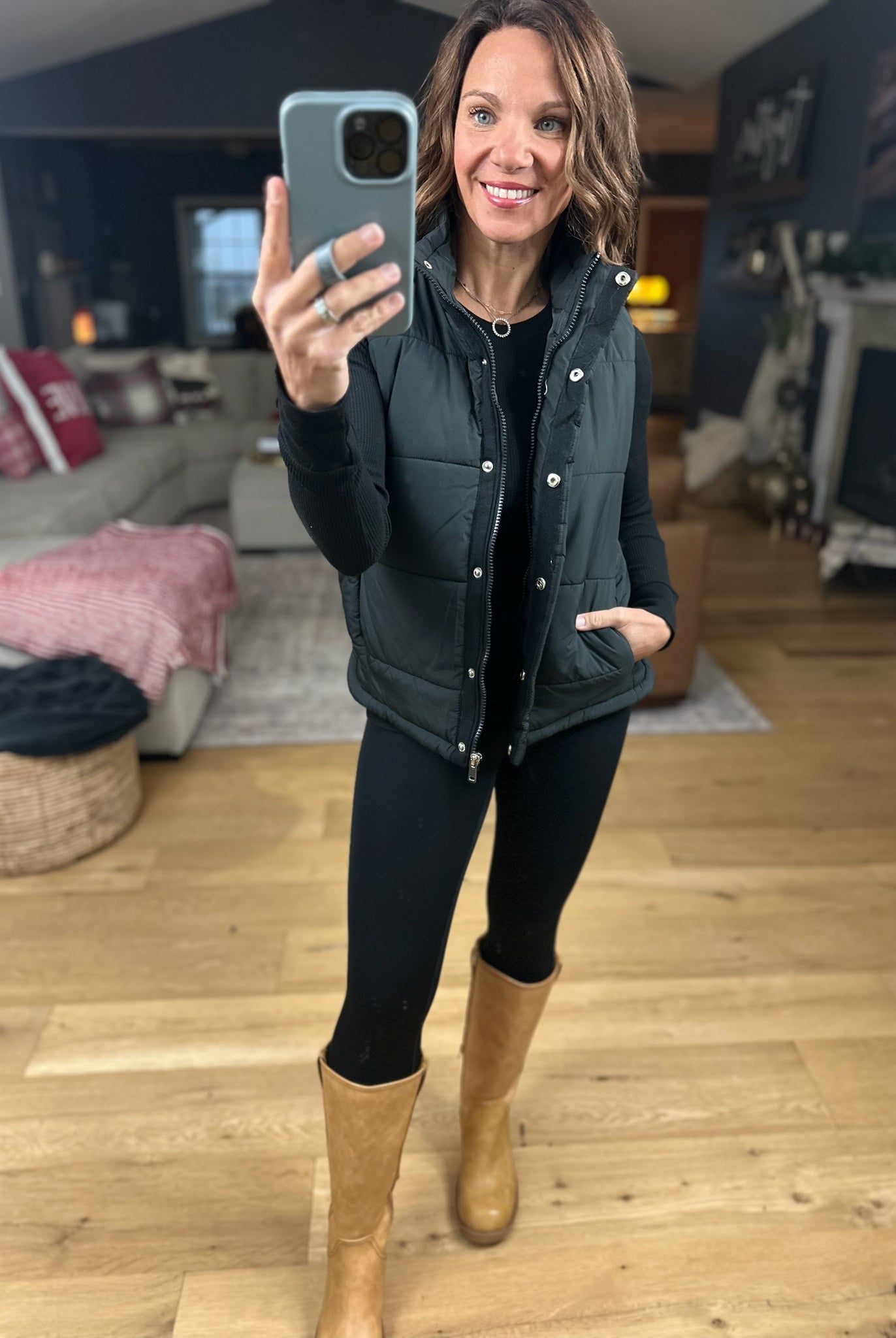 The Peyton Puffer Vest-Sweaters-Zenana-Anna Kaytes Boutique, Women's Fashion Boutique in Grinnell, Iowa