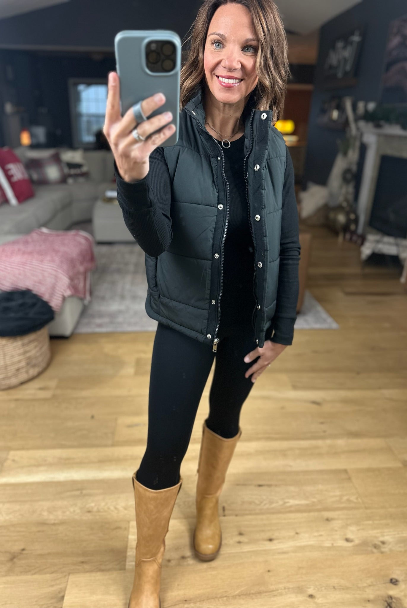 The Peyton Puffer Vest-Sweaters-Zenana-Anna Kaytes Boutique, Women's Fashion Boutique in Grinnell, Iowa