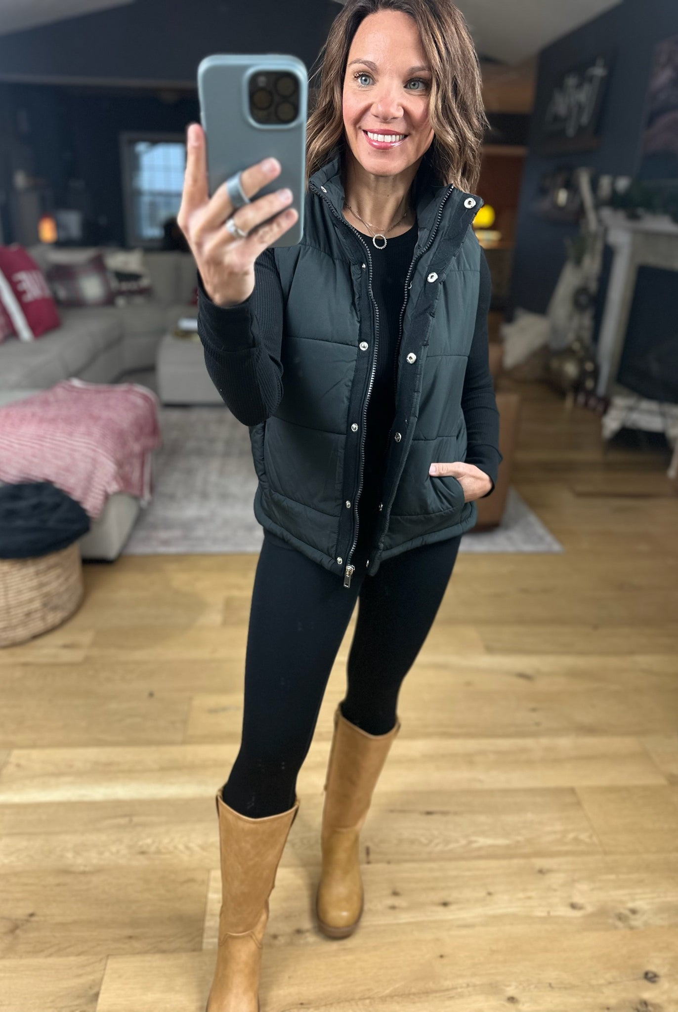 The Peyton Puffer Vest-Sweaters-Zenana-Anna Kaytes Boutique, Women's Fashion Boutique in Grinnell, Iowa