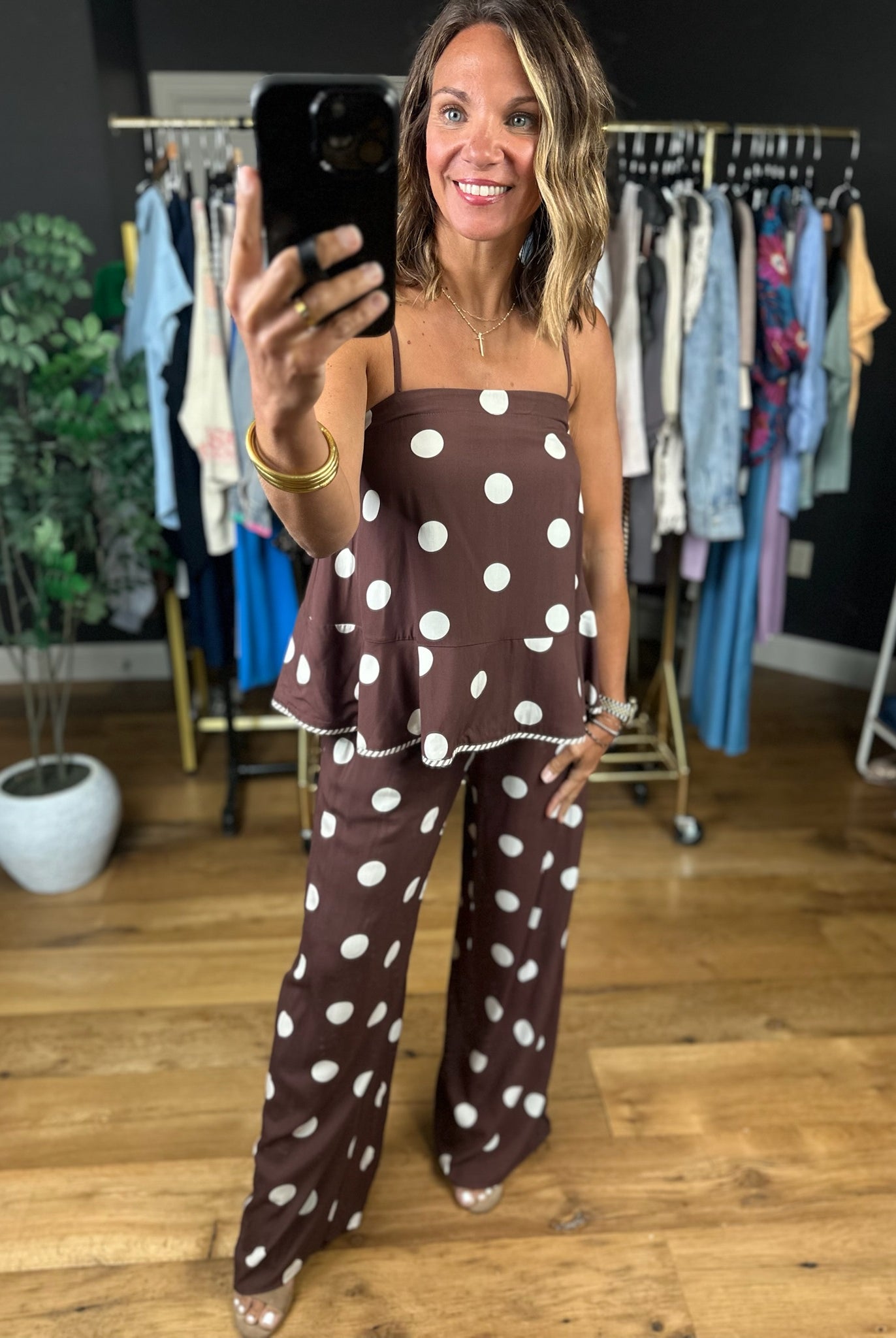 On The Dot 2-Piece Set-Two Piece Set-Entro-Anna Kaytes Boutique, Women's Fashion Boutique in Grinnell, Iowa