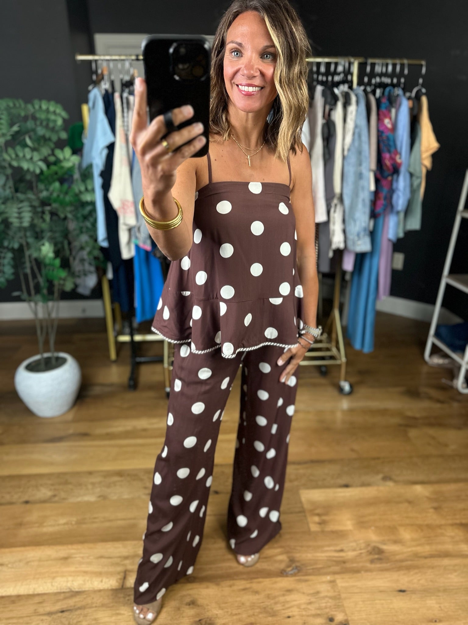 On The Dot 2-Piece Set-Two Piece Set-Entro-Anna Kaytes Boutique, Women's Fashion Boutique in Grinnell, Iowa