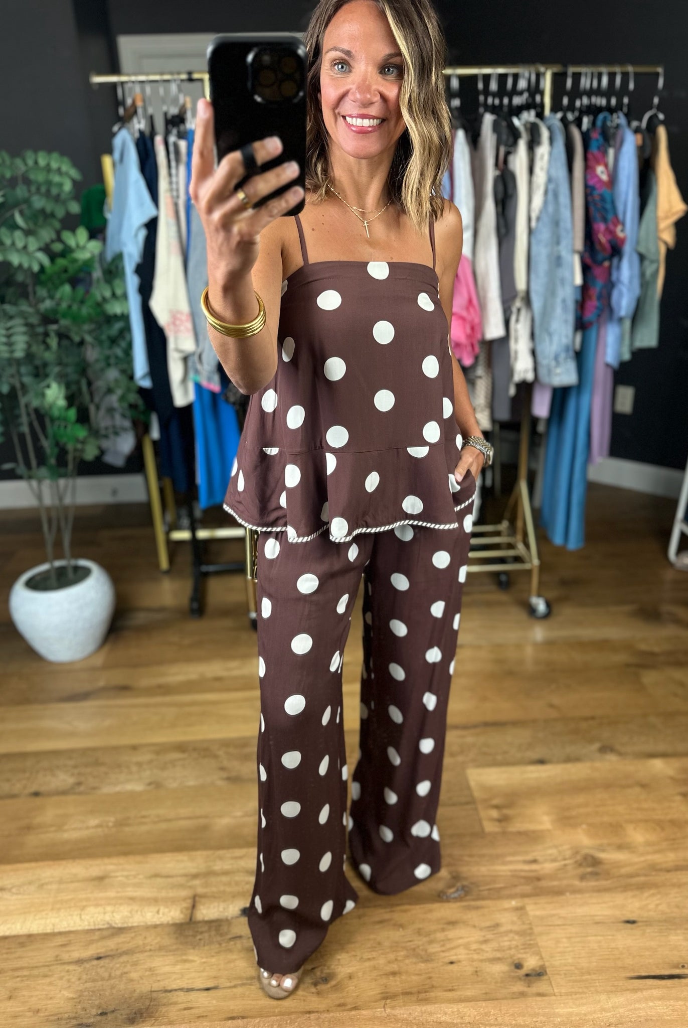 On The Dot 2-Piece Set-Two Piece Set-Entro-Anna Kaytes Boutique, Women's Fashion Boutique in Grinnell, Iowa