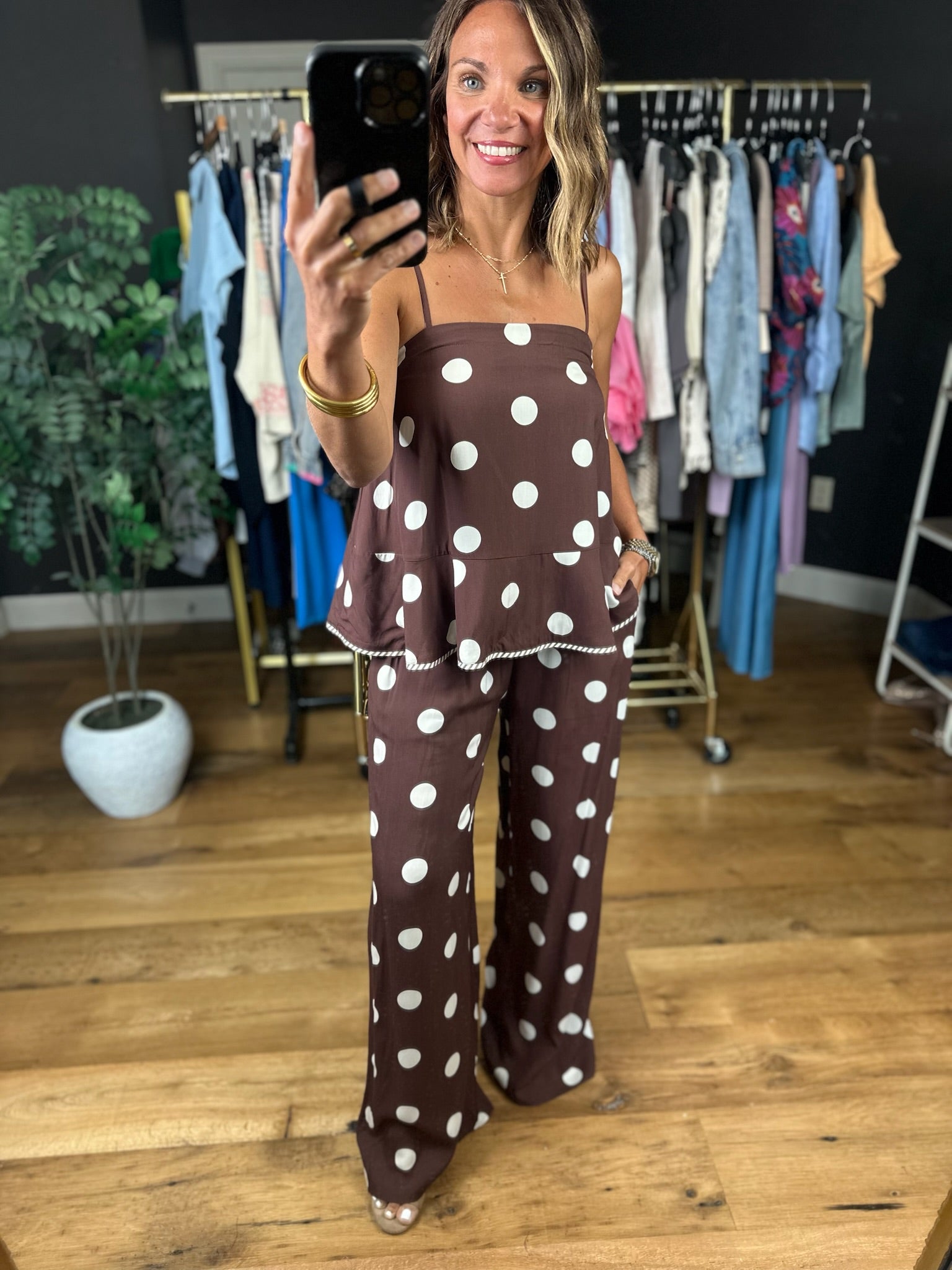 On The Dot 2-Piece Set-Two Piece Set-Entro-Anna Kaytes Boutique, Women's Fashion Boutique in Grinnell, Iowa