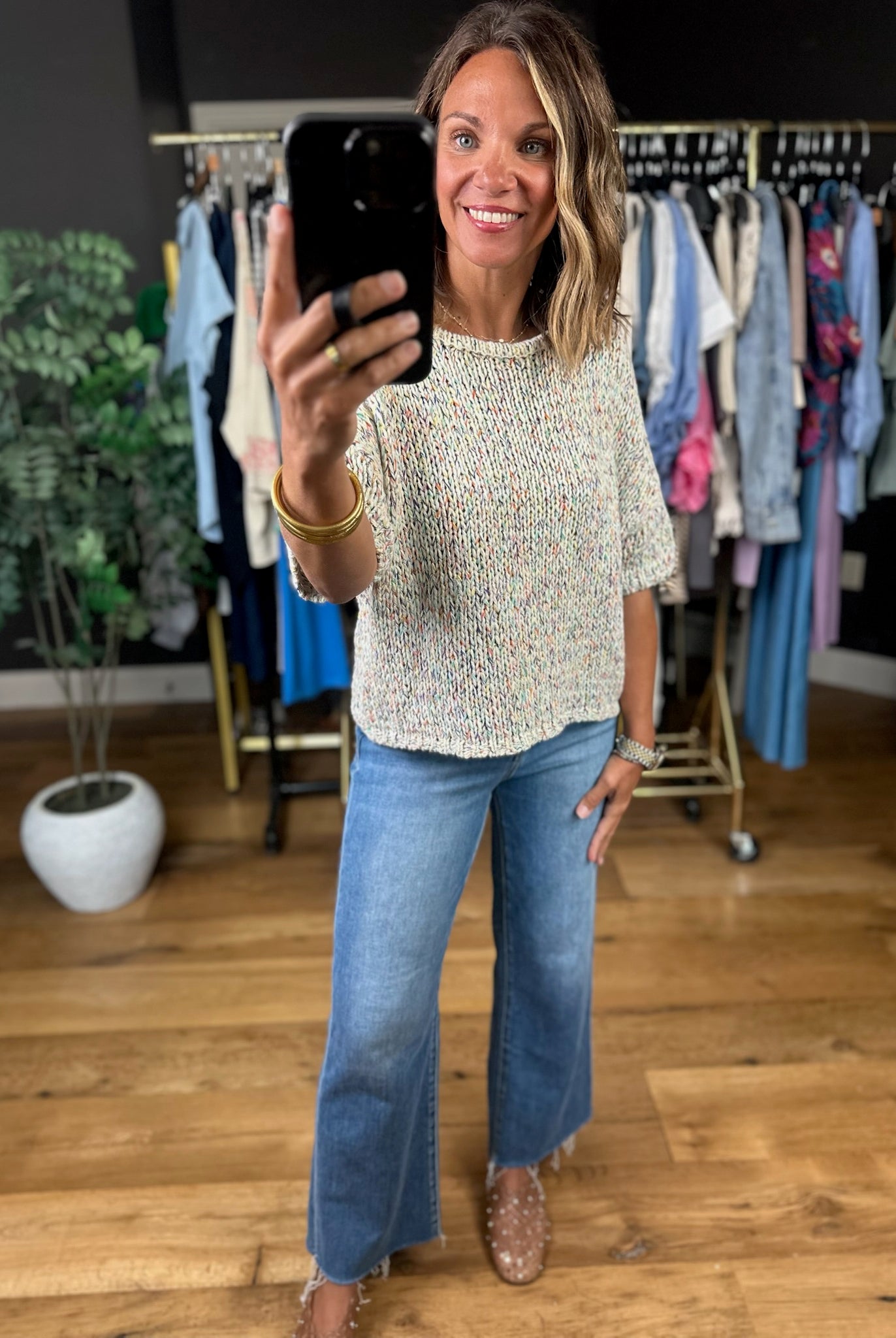 She's The One Knit Top-Sweaters-By Together-Anna Kaytes Boutique, Women's Fashion Boutique in Grinnell, Iowa