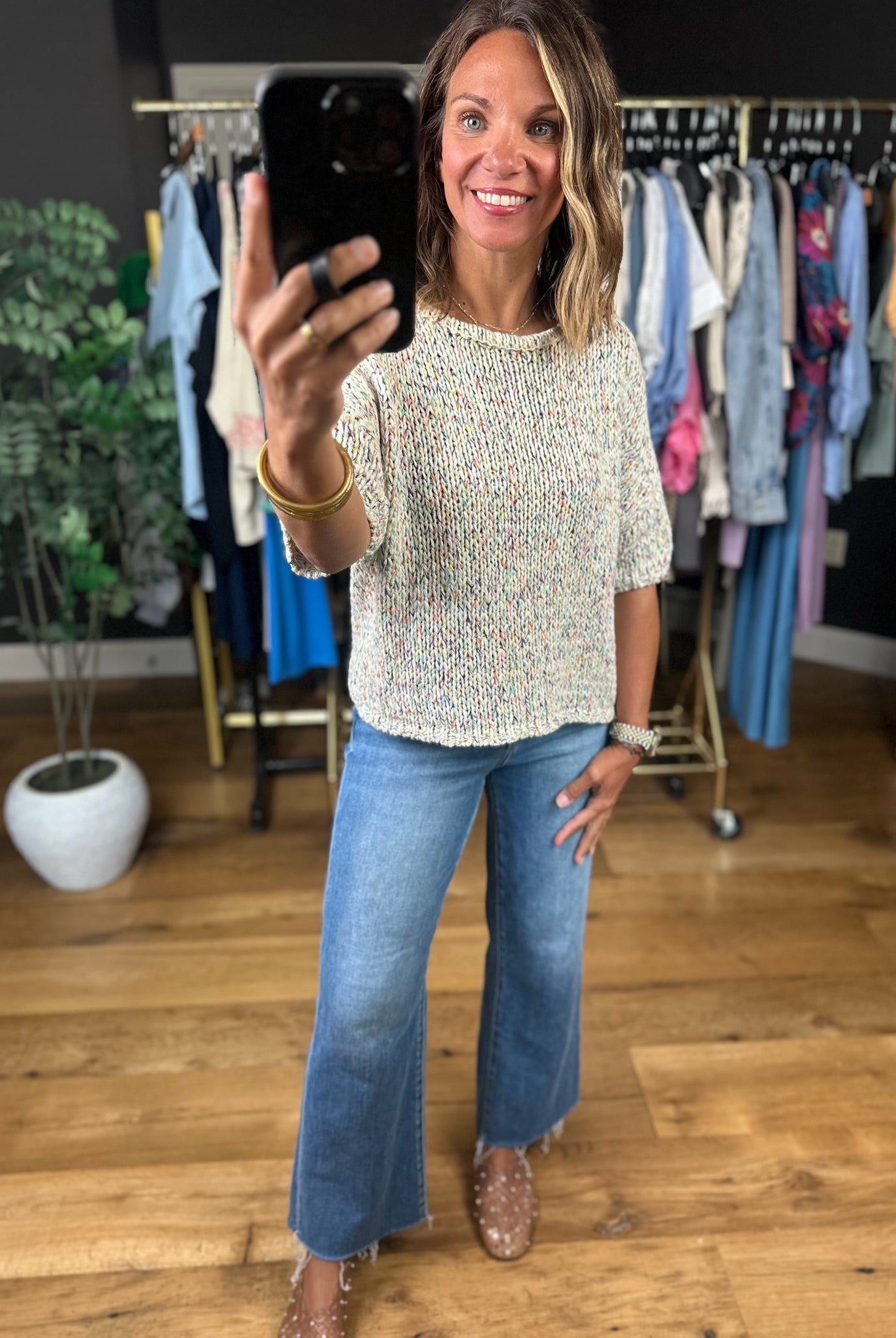 She's The One Knit Top-Sweaters-By Together-Anna Kaytes Boutique, Women's Fashion Boutique in Grinnell, Iowa