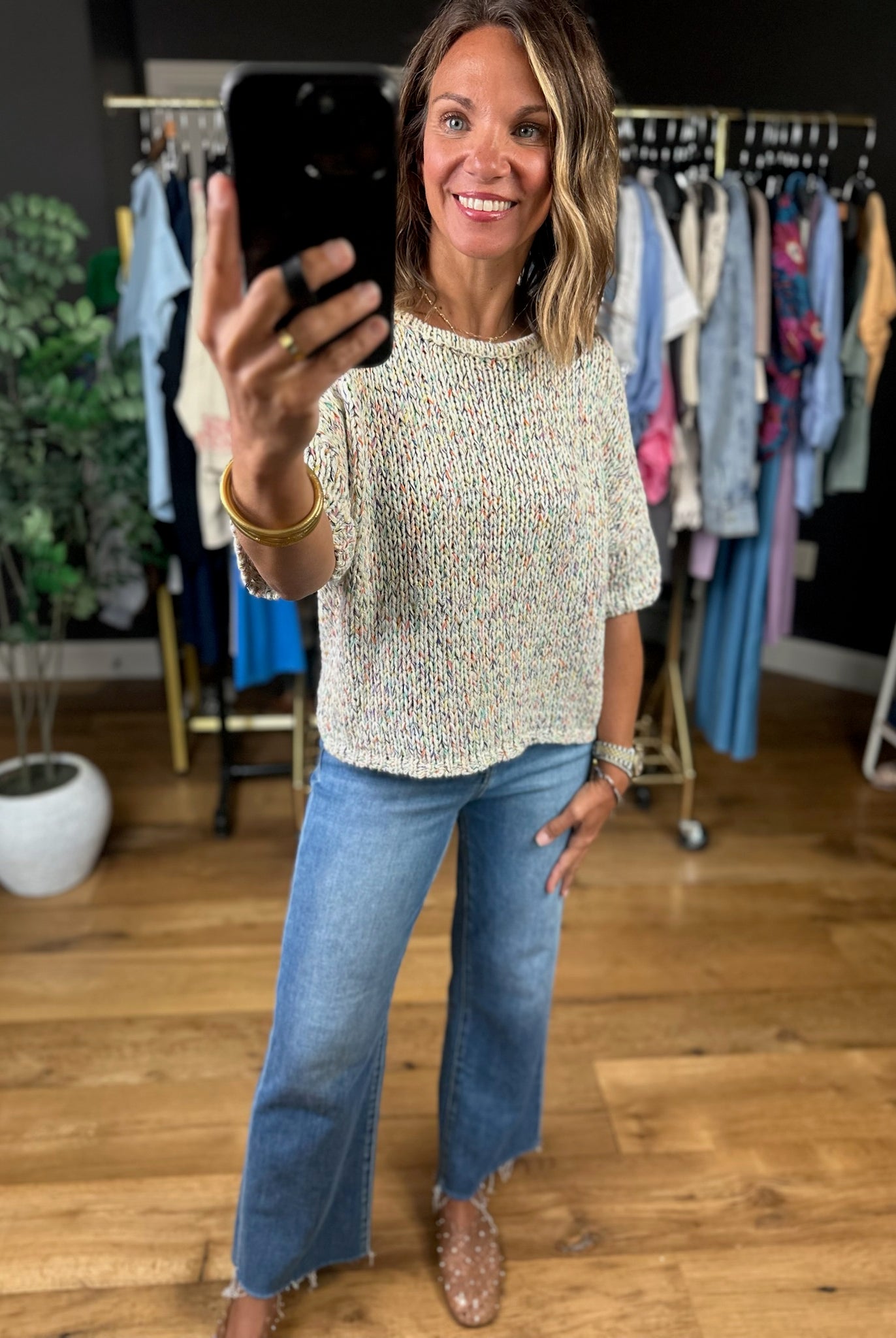 She's The One Knit Top-Sweaters-By Together-Anna Kaytes Boutique, Women's Fashion Boutique in Grinnell, Iowa