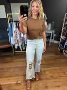 The Vienna Vintage High Rise Crop Flare Denim-Jeans-Vervet-Anna Kaytes Boutique, Women's Fashion Boutique in Grinnell, Iowa