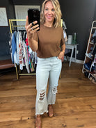 The Vienna Vintage High Rise Crop Flare Denim-Jeans-Vervet-Anna Kaytes Boutique, Women's Fashion Boutique in Grinnell, Iowa