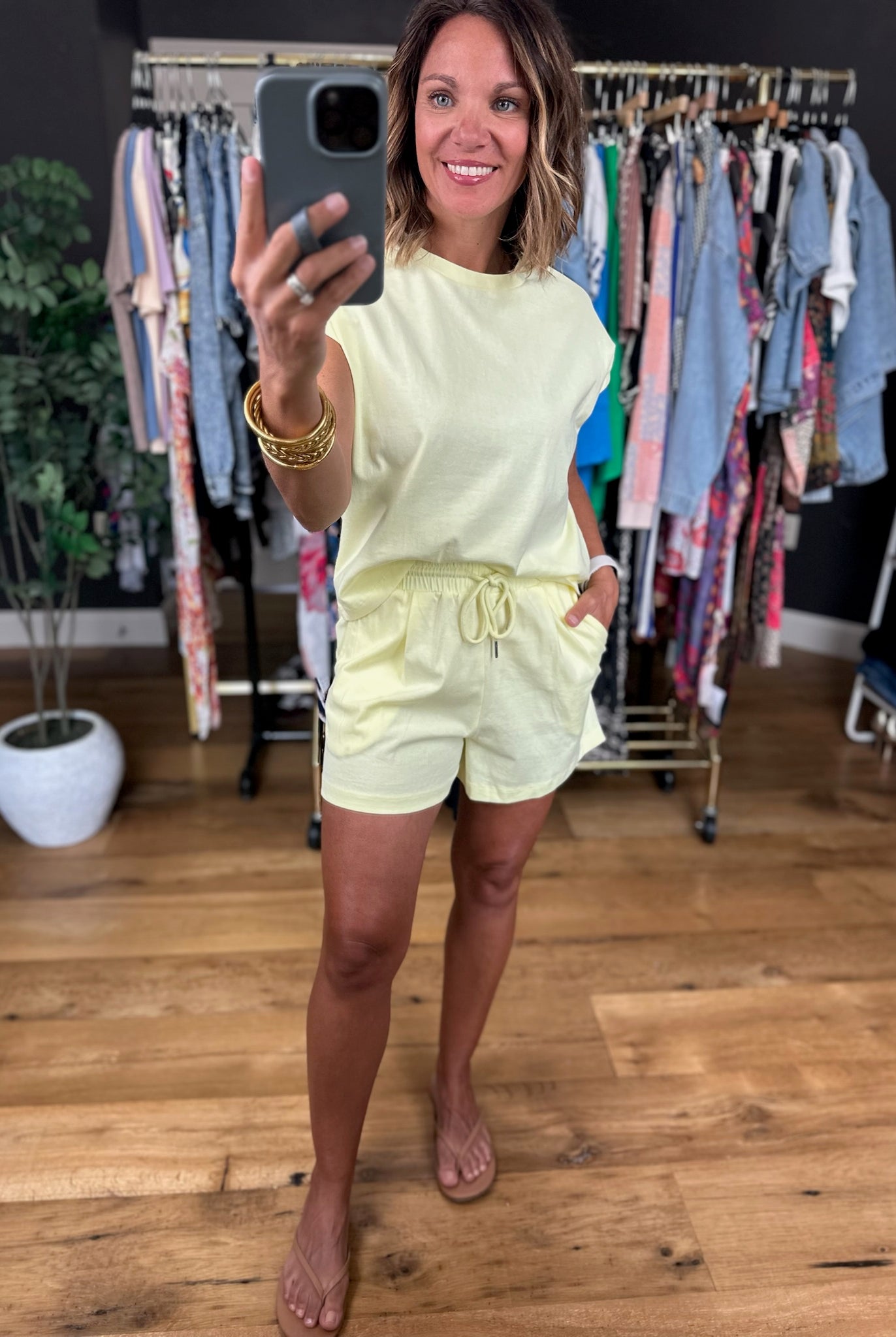 Loved In 2-Piece Set-Short Sleeves-Double Zero-Anna Kaytes Boutique, Women's Fashion Boutique in Grinnell, Iowa