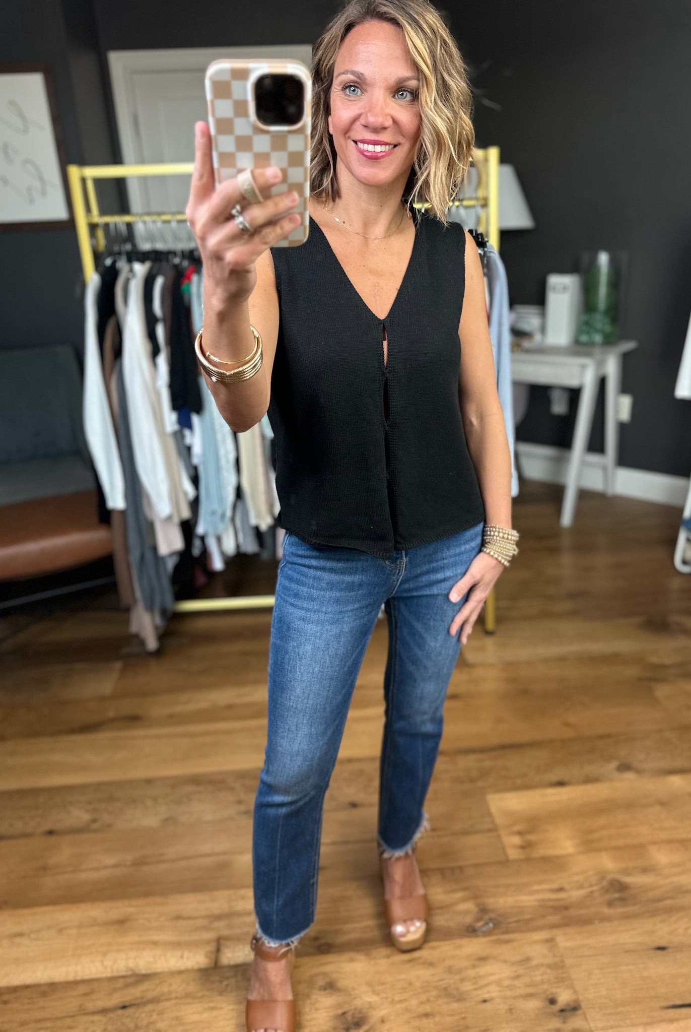 Merely Curious Button Knit Vest - Multiple Options-Wishlist-Anna Kaytes Boutique, Women's Fashion Boutique in Grinnell, Iowa