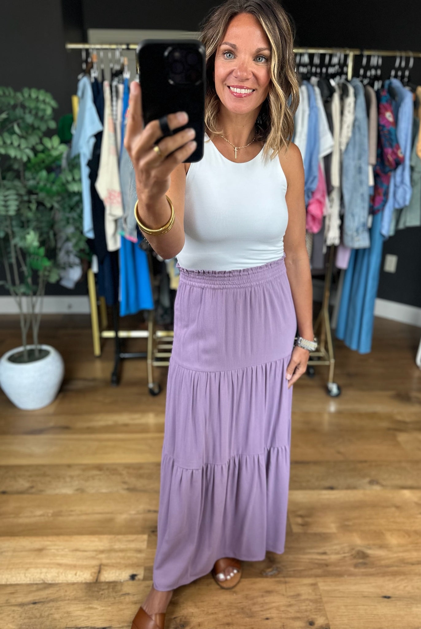 Lover's Lane Tiered Maxi Skirt-Skirts-Be Cool-Anna Kaytes Boutique, Women's Fashion Boutique in Grinnell, Iowa