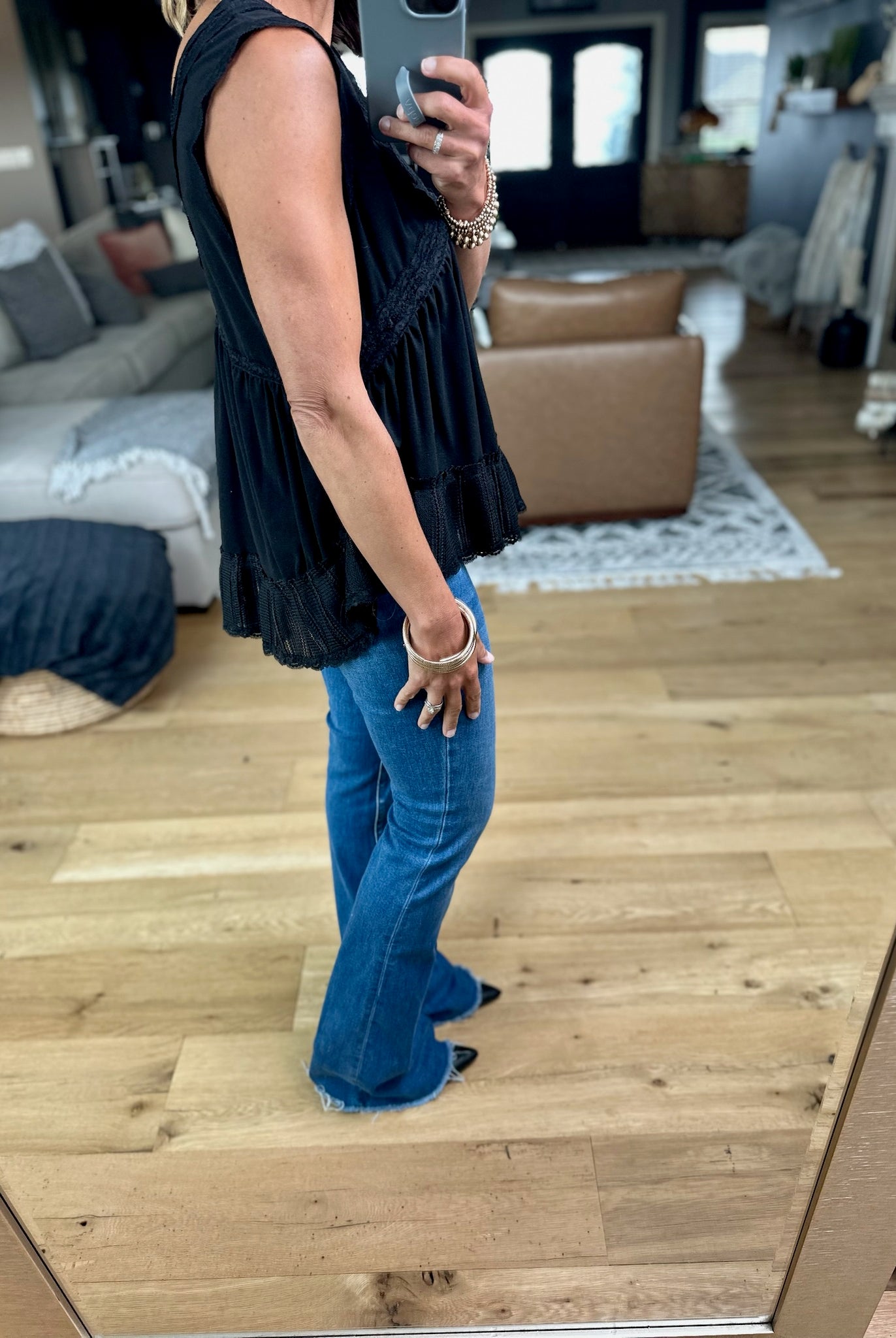 Now Is The Time Lace-Trim Top-POL YKt813-Anna Kaytes Boutique, Women's Fashion Boutique in Grinnell, Iowa