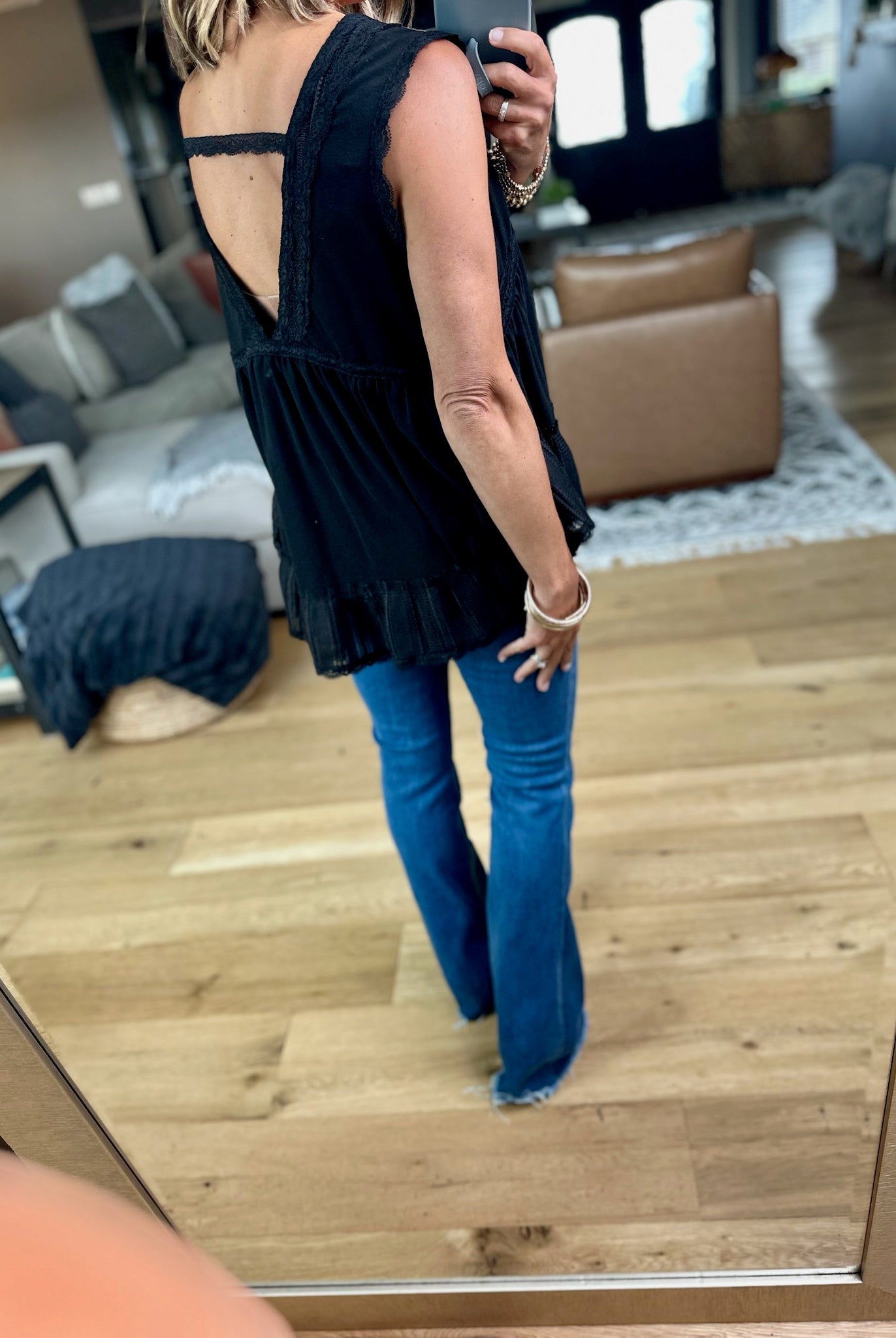 Now Is The Time Lace-Trim Top-POL YKt813-Anna Kaytes Boutique, Women's Fashion Boutique in Grinnell, Iowa