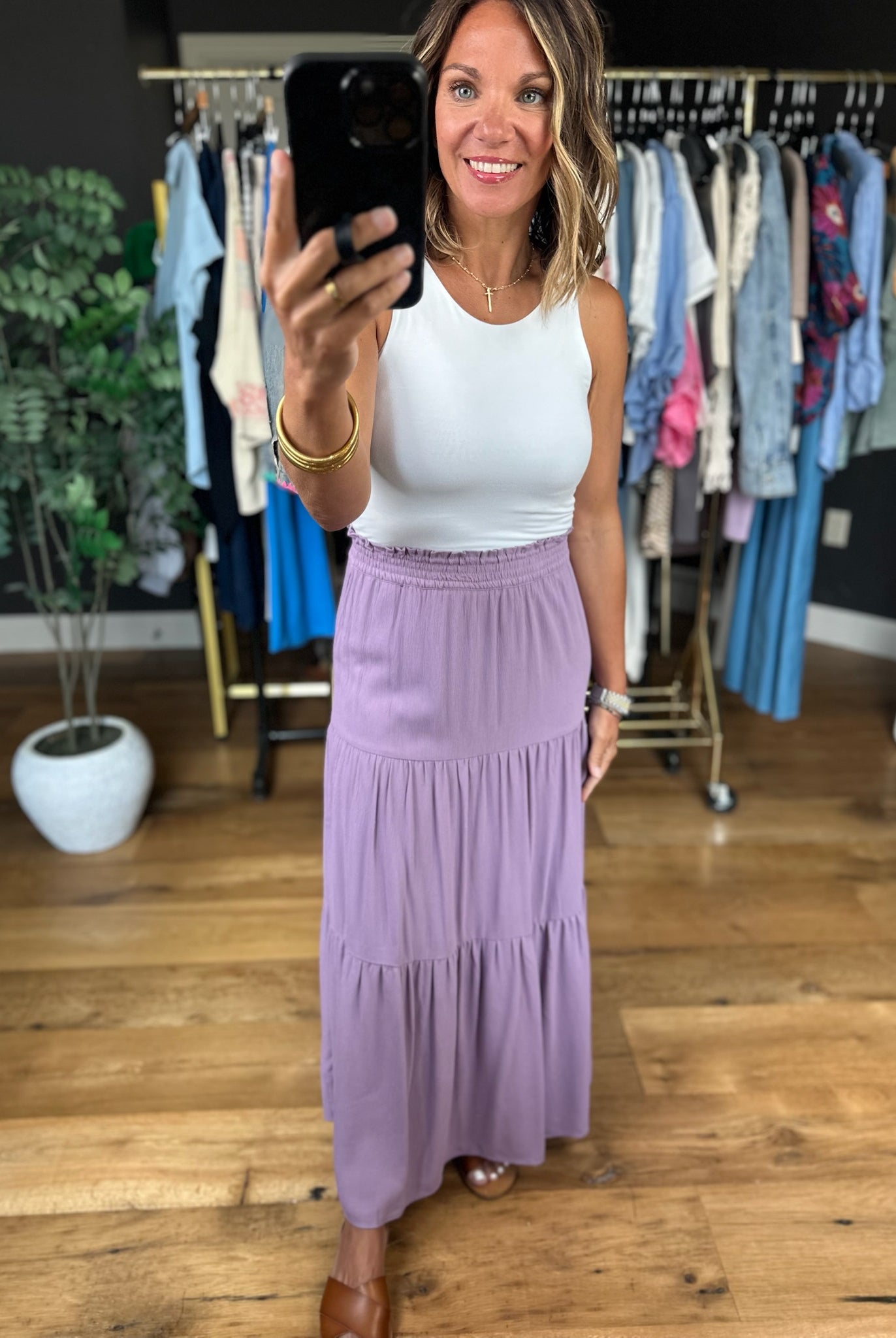 Lover's Lane Tiered Maxi Skirt-Skirts-Be Cool-Anna Kaytes Boutique, Women's Fashion Boutique in Grinnell, Iowa