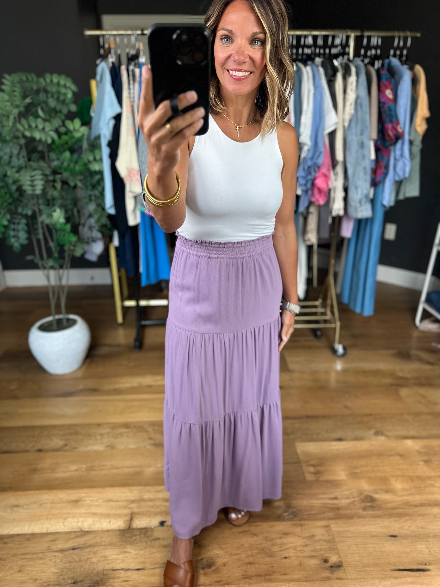 Lover's Lane Tiered Maxi Skirt-Skirts-Be Cool-Anna Kaytes Boutique, Women's Fashion Boutique in Grinnell, Iowa
