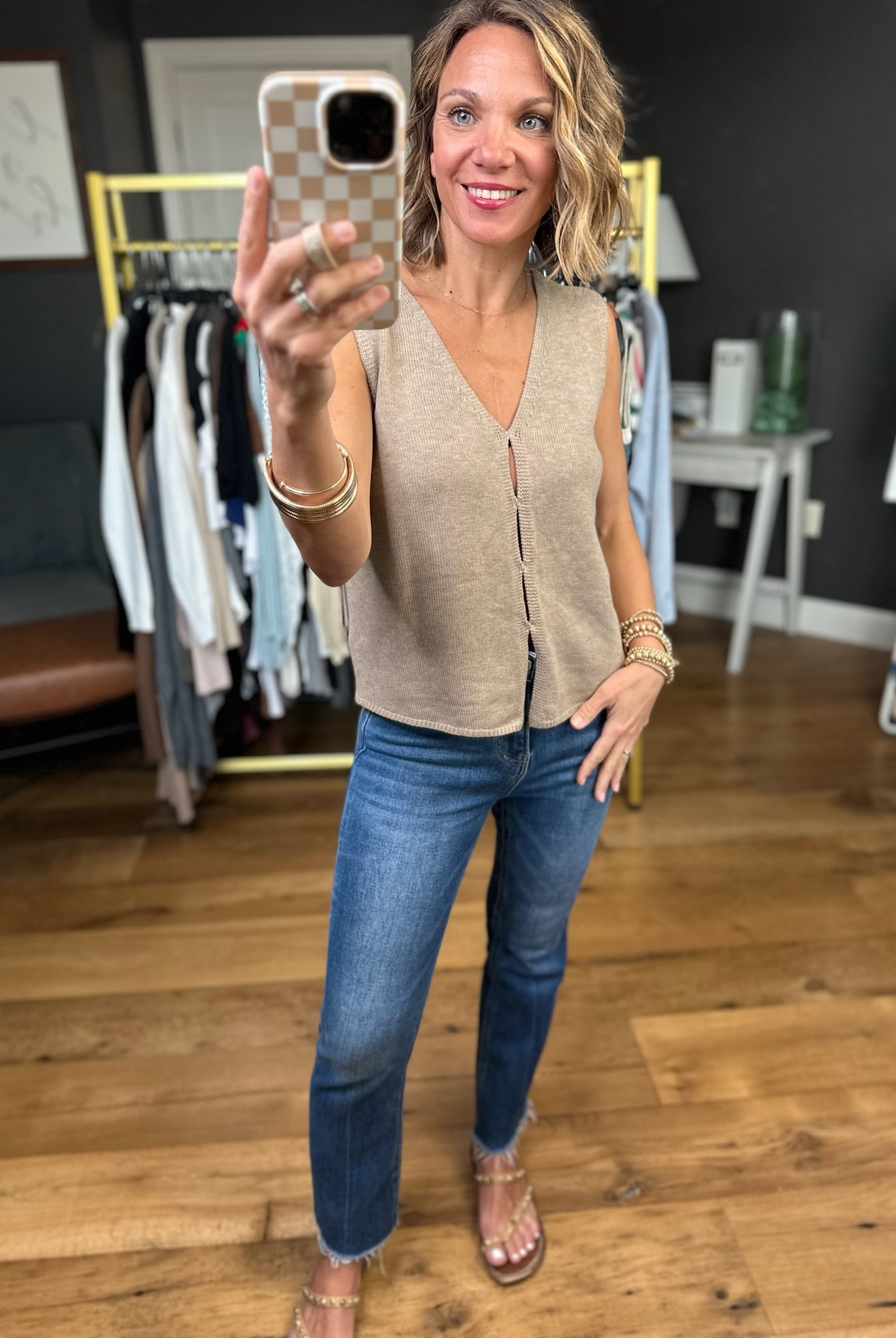 Merely Curious Button Knit Vest - Multiple Options-Wishlist-Anna Kaytes Boutique, Women's Fashion Boutique in Grinnell, Iowa