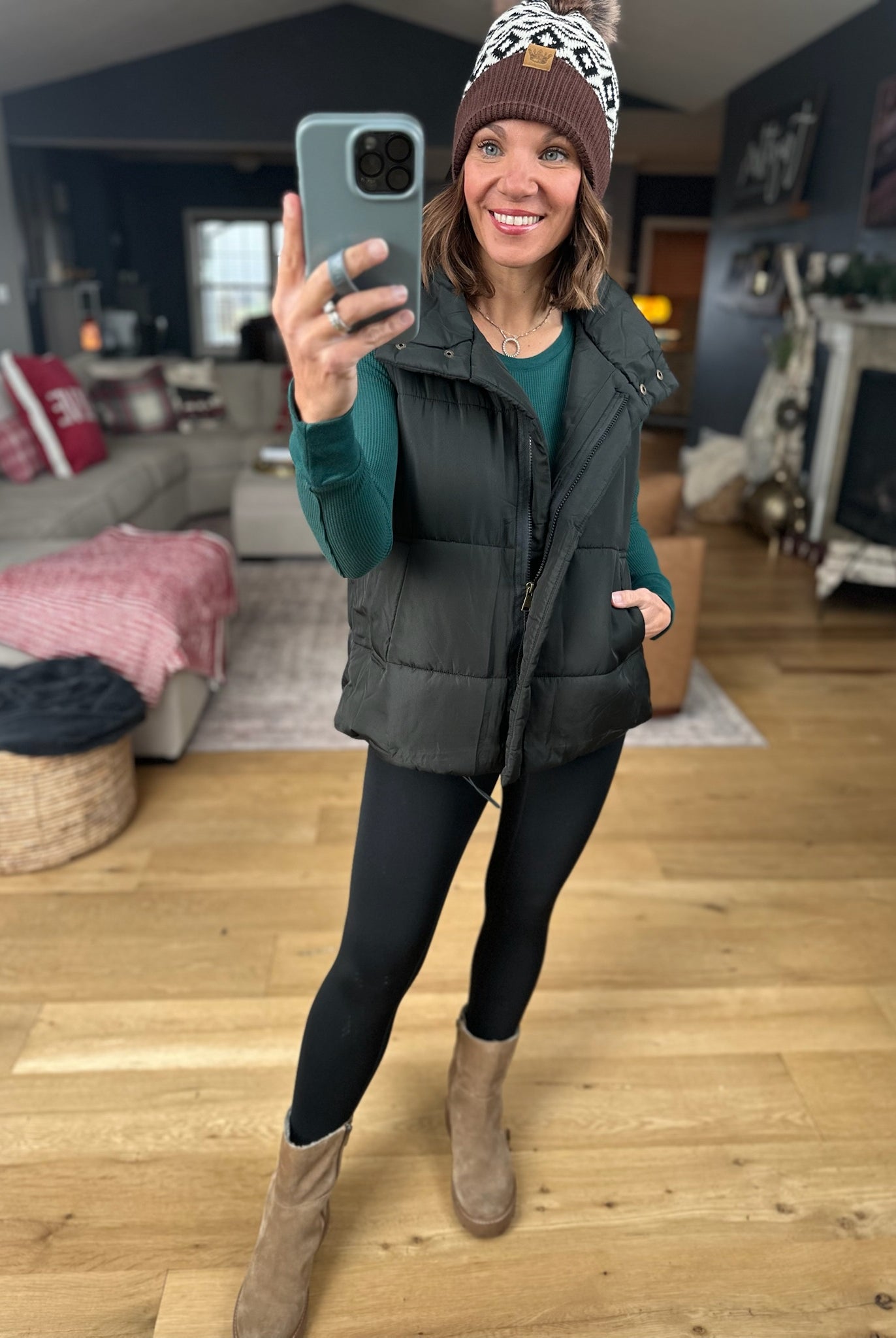 The Sydney Puffer Vest-Sweaters-Blu Pepper-Anna Kaytes Boutique, Women's Fashion Boutique in Grinnell, Iowa