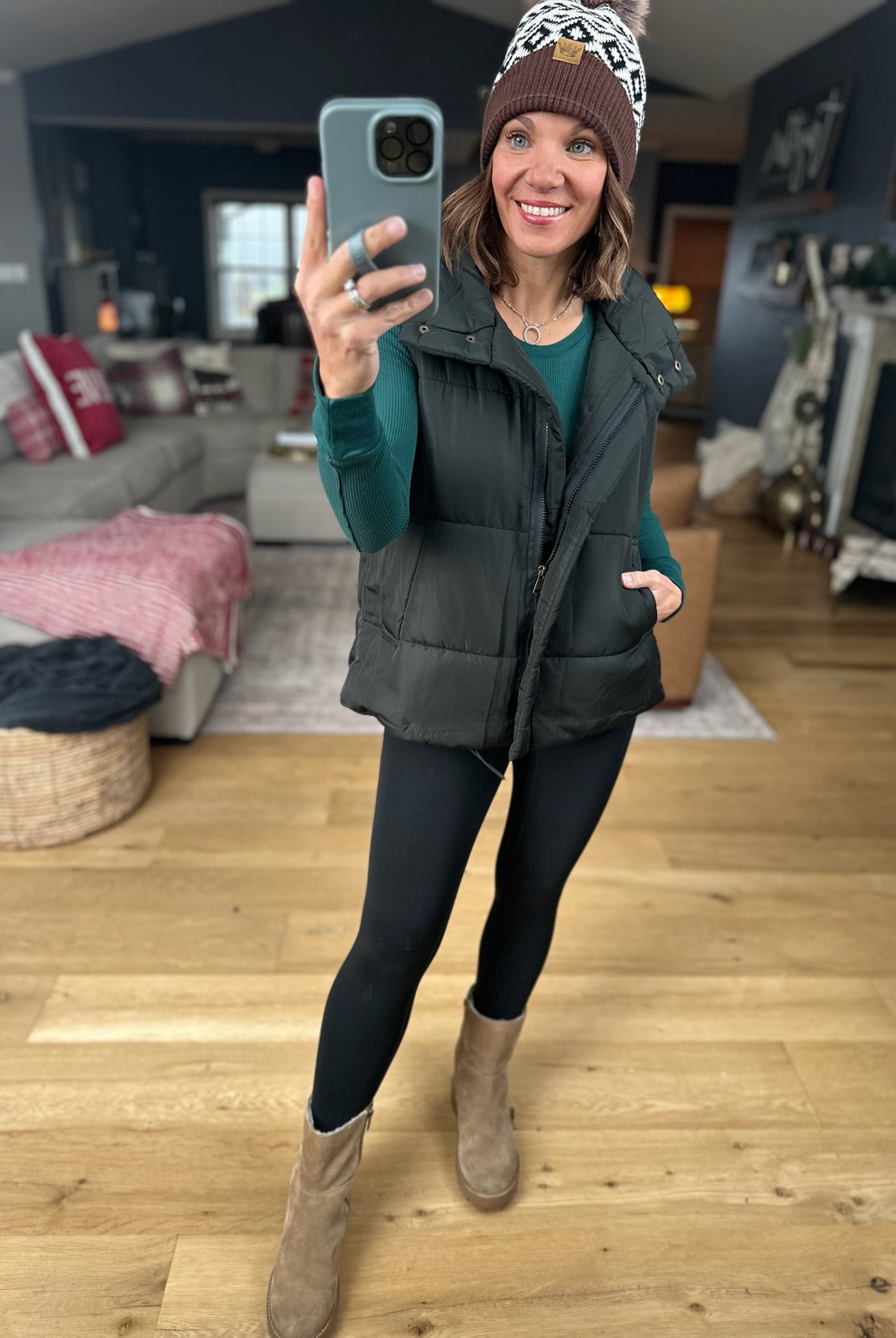 The Sydney Puffer Vest-Sweaters-Blu Pepper-Anna Kaytes Boutique, Women's Fashion Boutique in Grinnell, Iowa