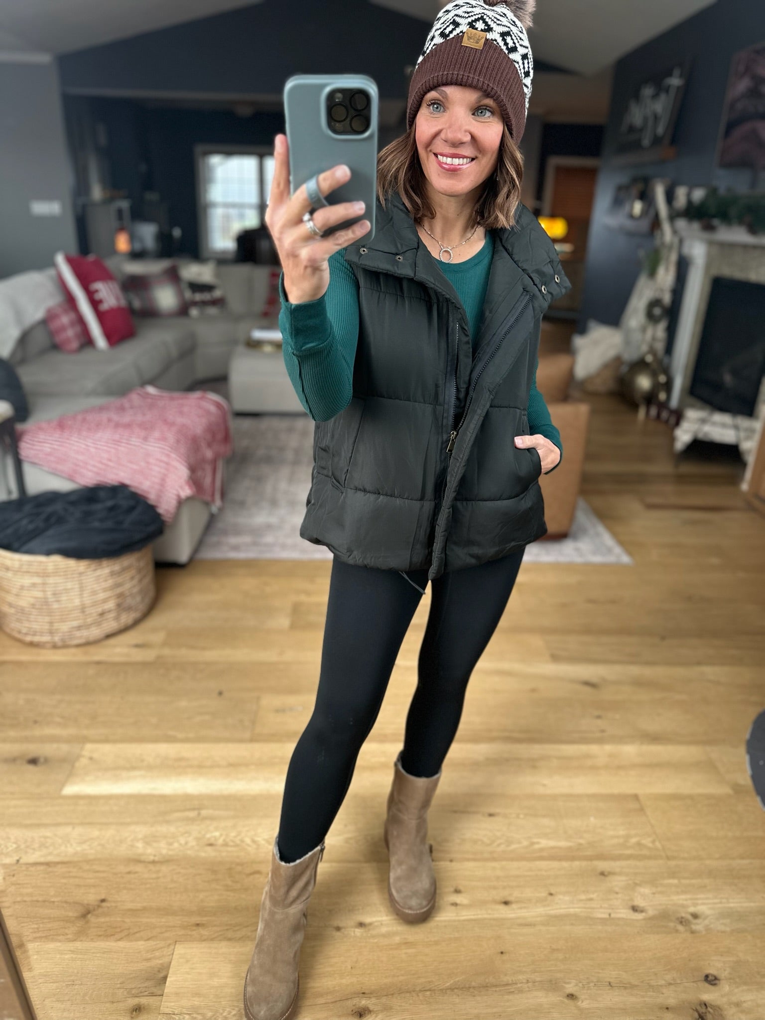 The Sydney Puffer Vest-Sweaters-Blu Pepper-Anna Kaytes Boutique, Women's Fashion Boutique in Grinnell, Iowa