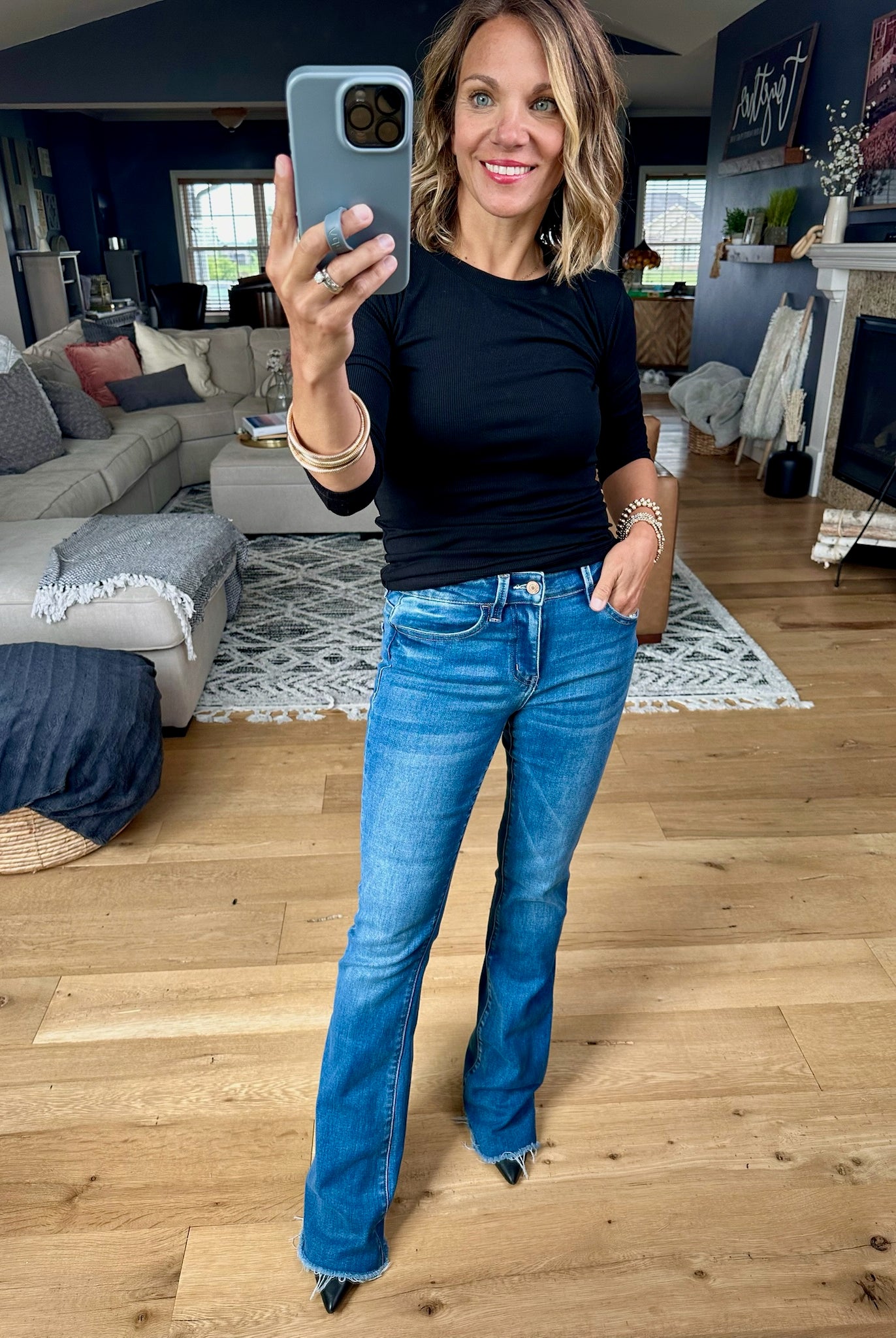 The Tara Mid-Rise Flare Denim-Vervet-Anna Kaytes Boutique, Women's Fashion Boutique in Grinnell, Iowa