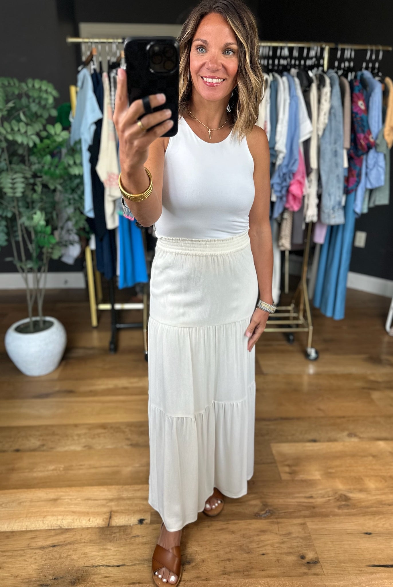 Lover's Lane Tiered Maxi Skirt-Skirts-Be Cool-Anna Kaytes Boutique, Women's Fashion Boutique in Grinnell, Iowa