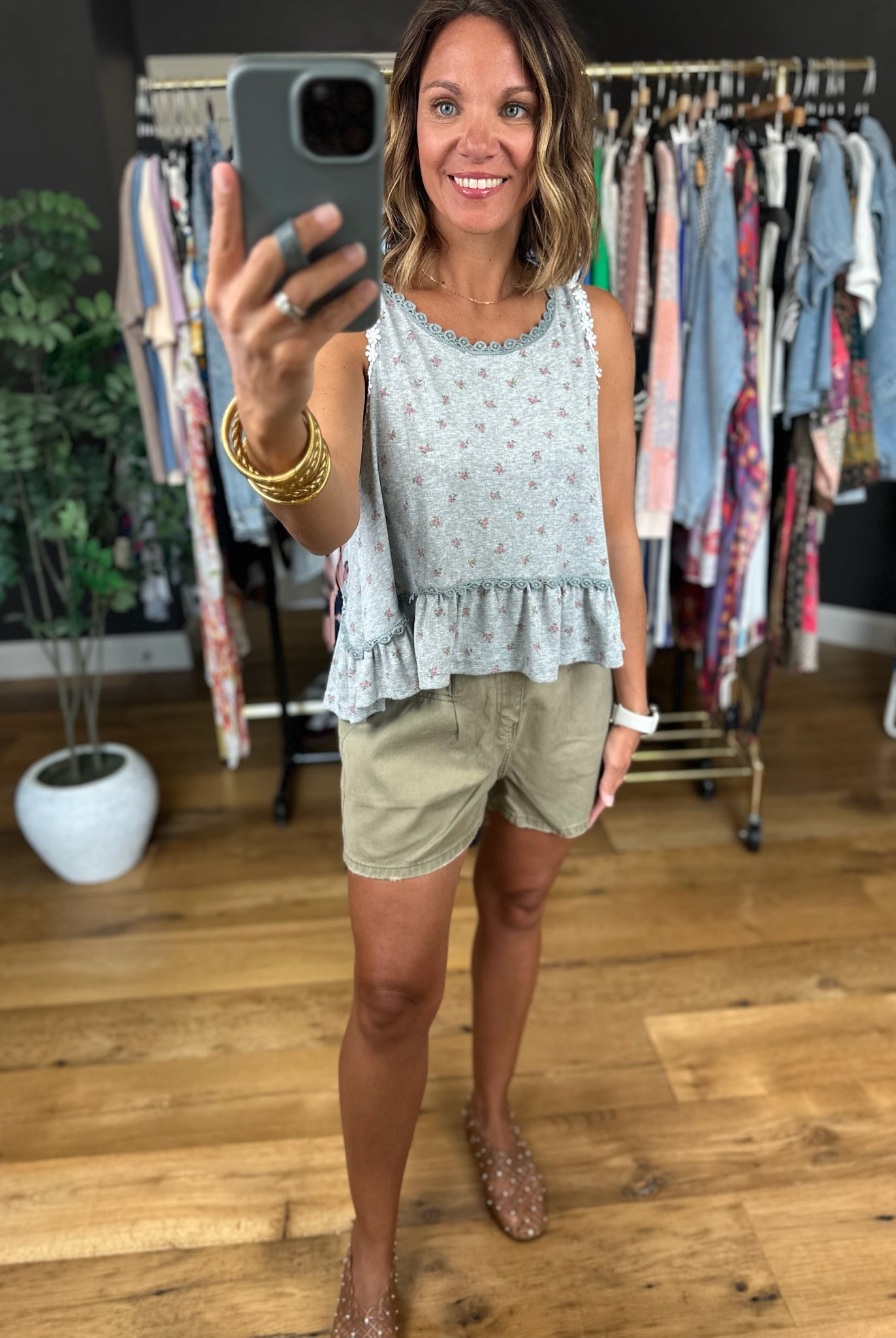 Summer Nights Floral Peplum Top-Sleeveless-POL-Anna Kaytes Boutique, Women's Fashion Boutique in Grinnell, Iowa