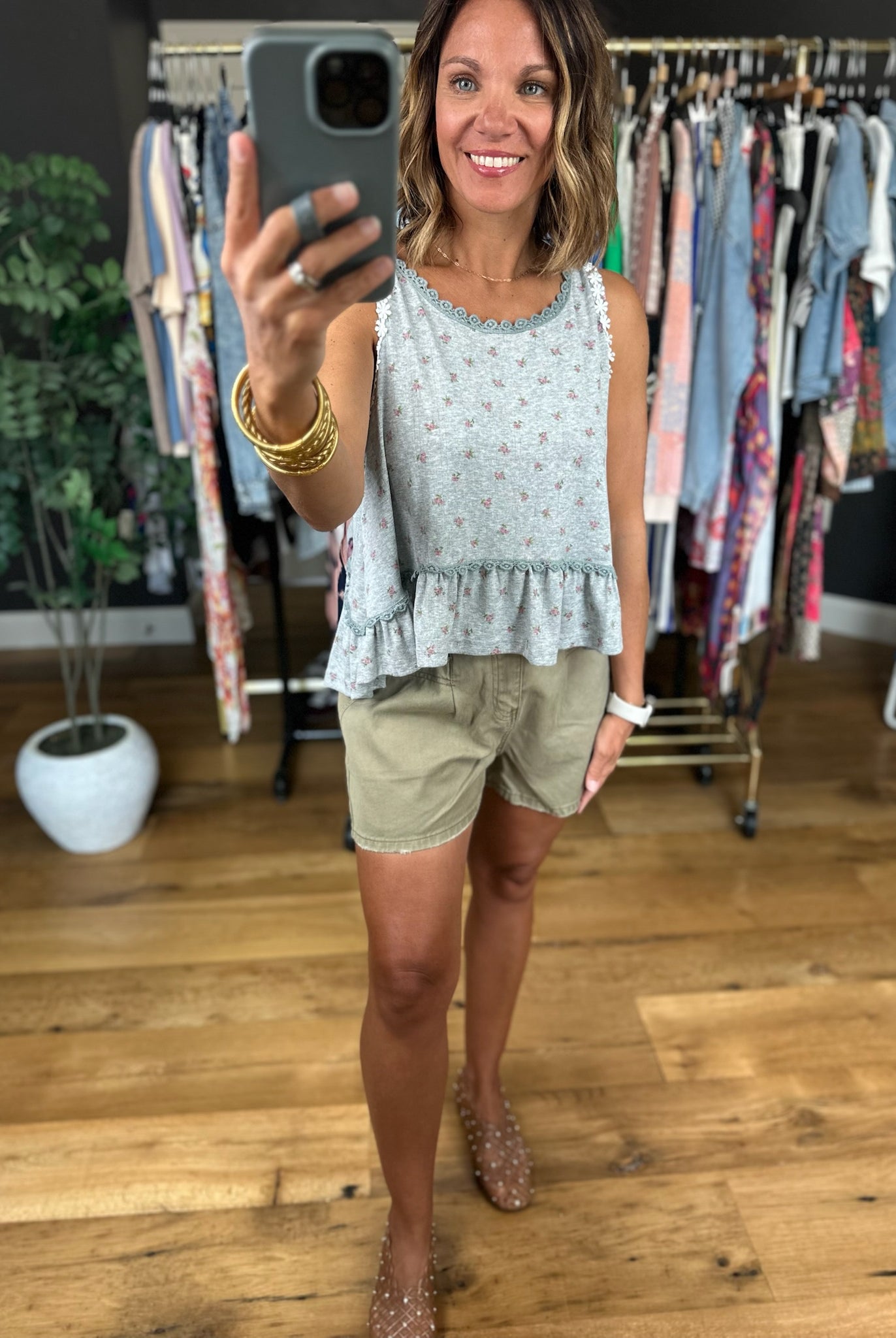 Summer Nights Floral Peplum Top-Sleeveless-POL-Anna Kaytes Boutique, Women's Fashion Boutique in Grinnell, Iowa