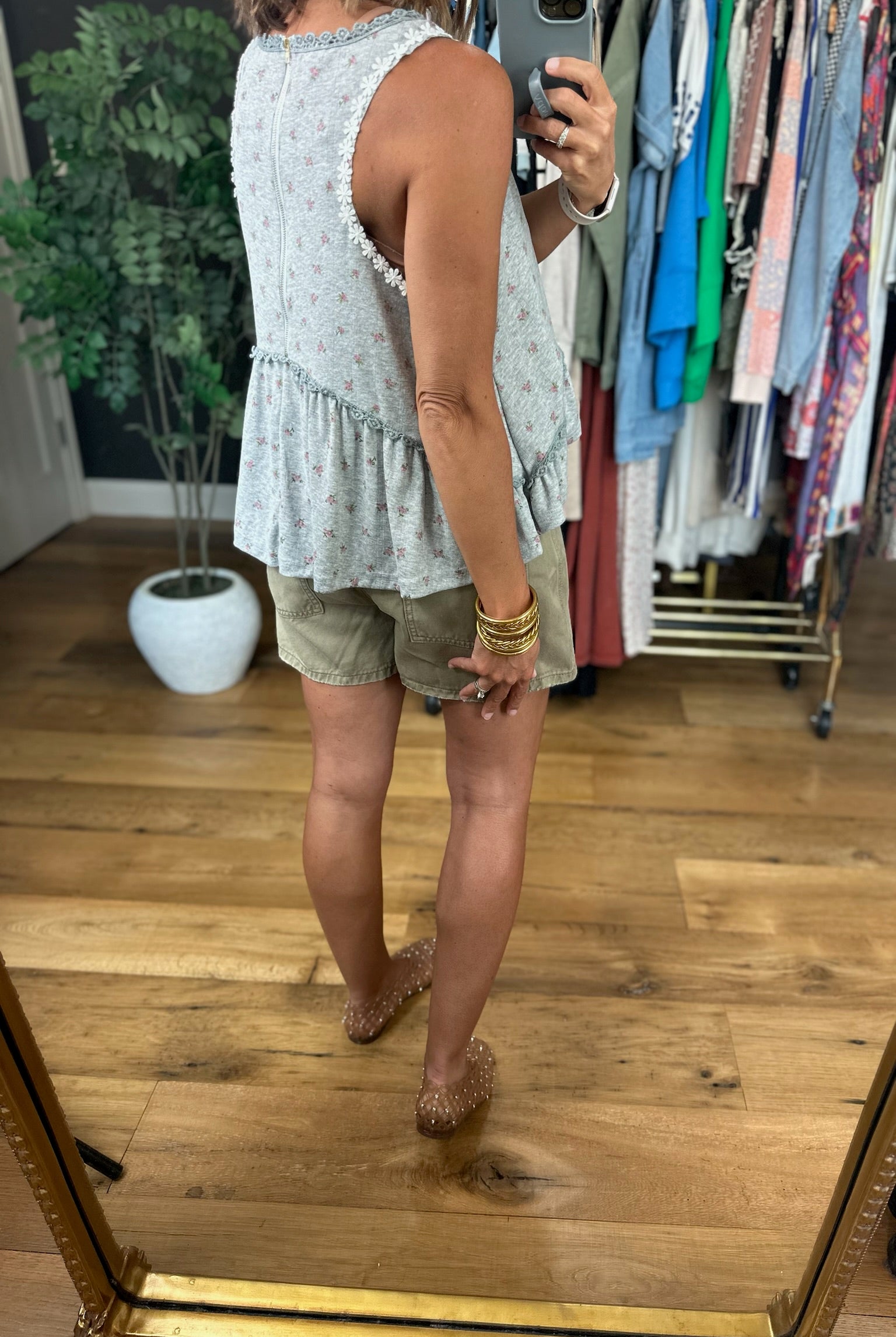 Summer Nights Floral Peplum Top-Sleeveless-POL-Anna Kaytes Boutique, Women's Fashion Boutique in Grinnell, Iowa