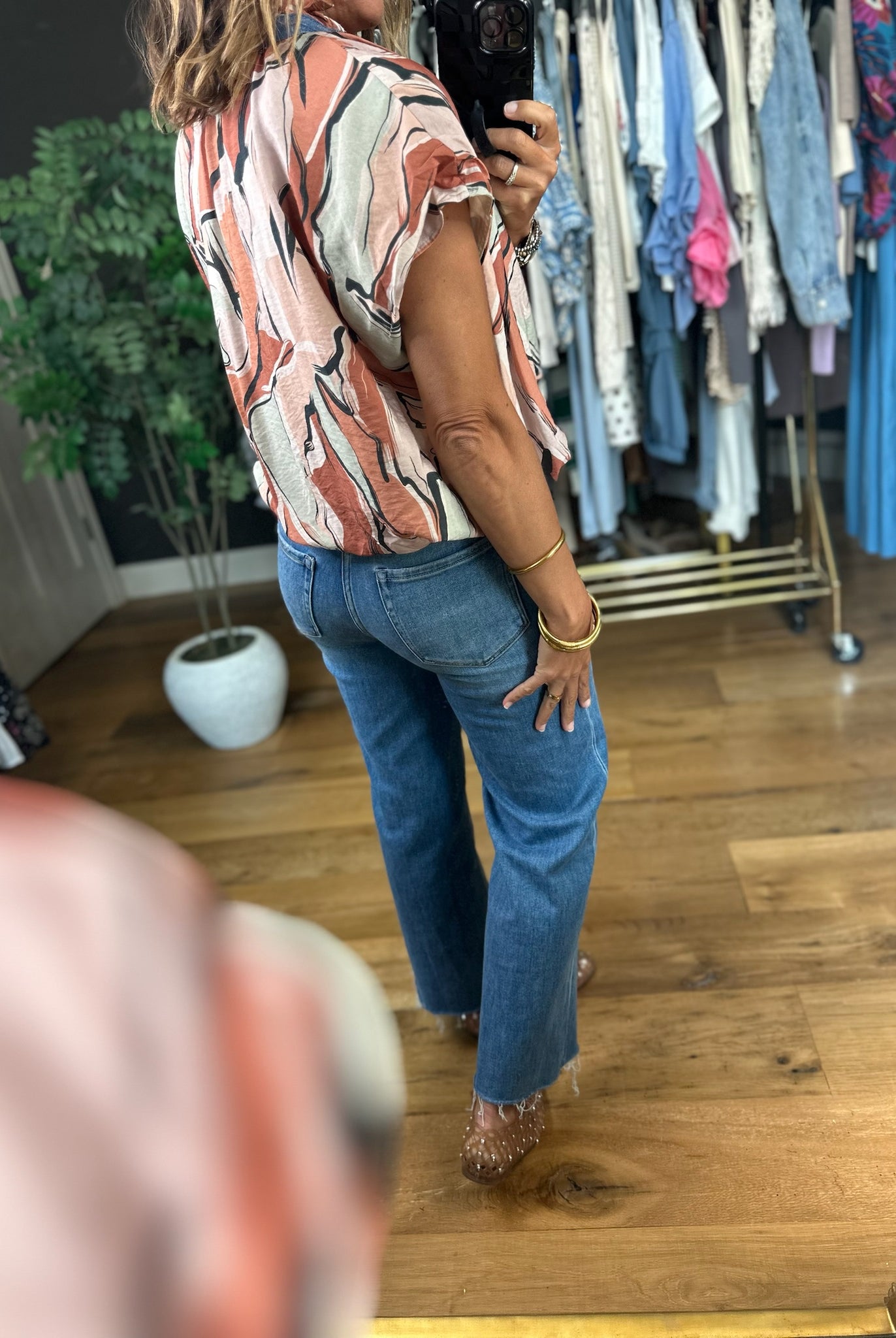 Heard You Right Patterned Top-Short Sleeves-THML-Anna Kaytes Boutique, Women's Fashion Boutique in Grinnell, Iowa