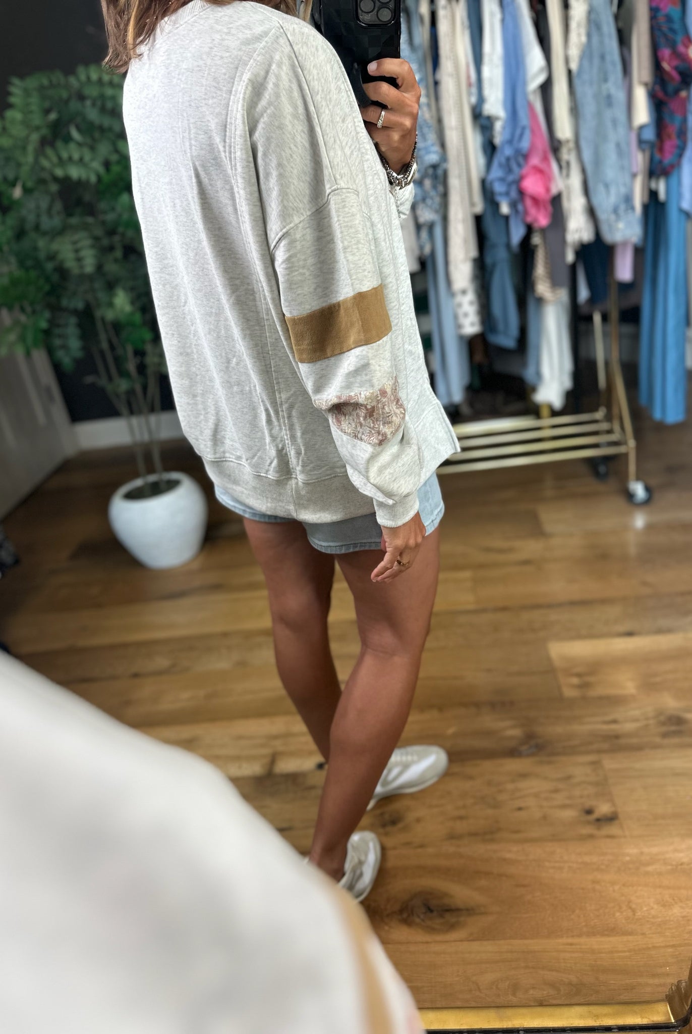87 Varsity Contrast Crewneck-Sweaters-Easel-Anna Kaytes Boutique, Women's Fashion Boutique in Grinnell, Iowa