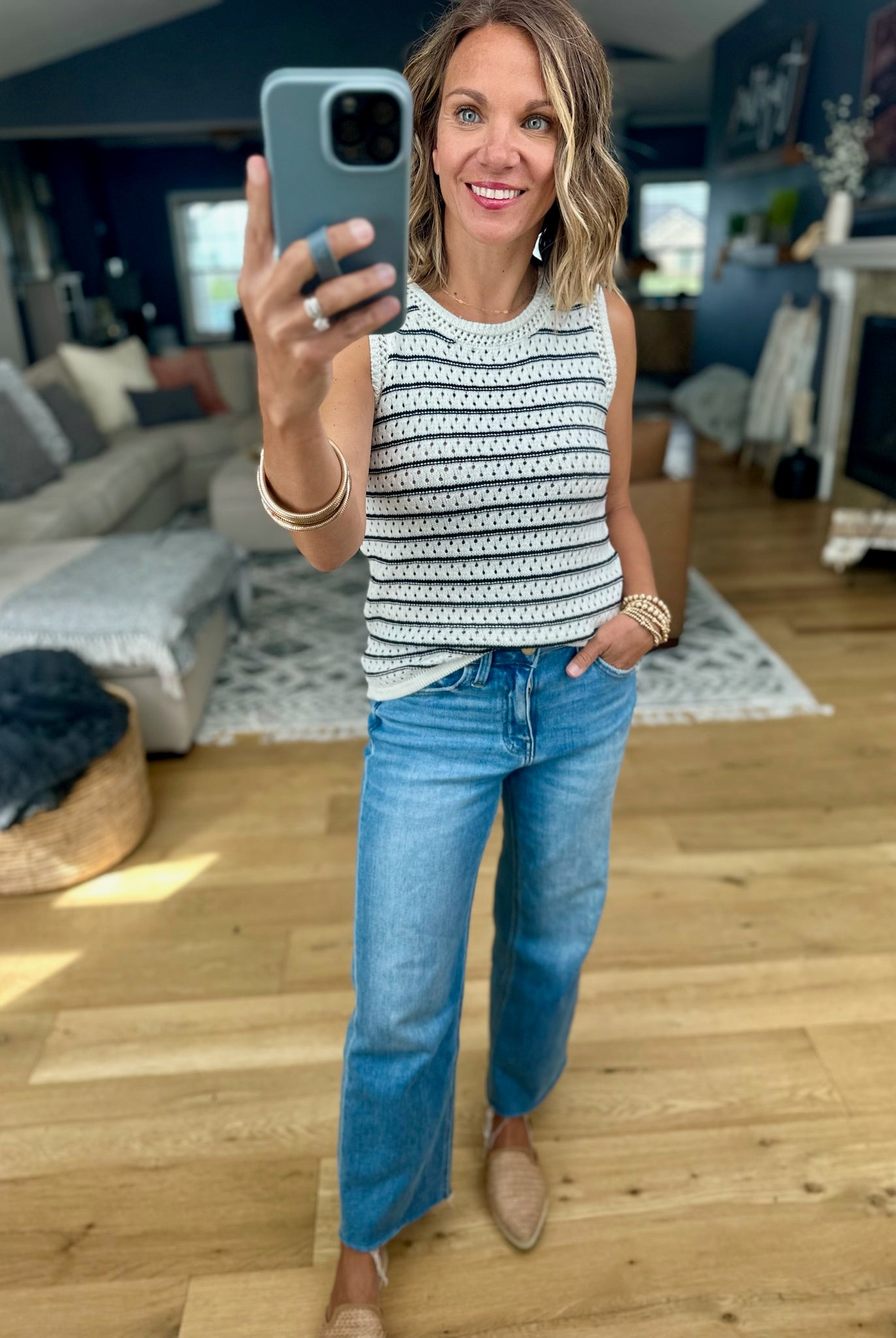 Intentional Style Striped Knit Top-Be Cool-Anna Kaytes Boutique, Women's Fashion Boutique in Grinnell, Iowa