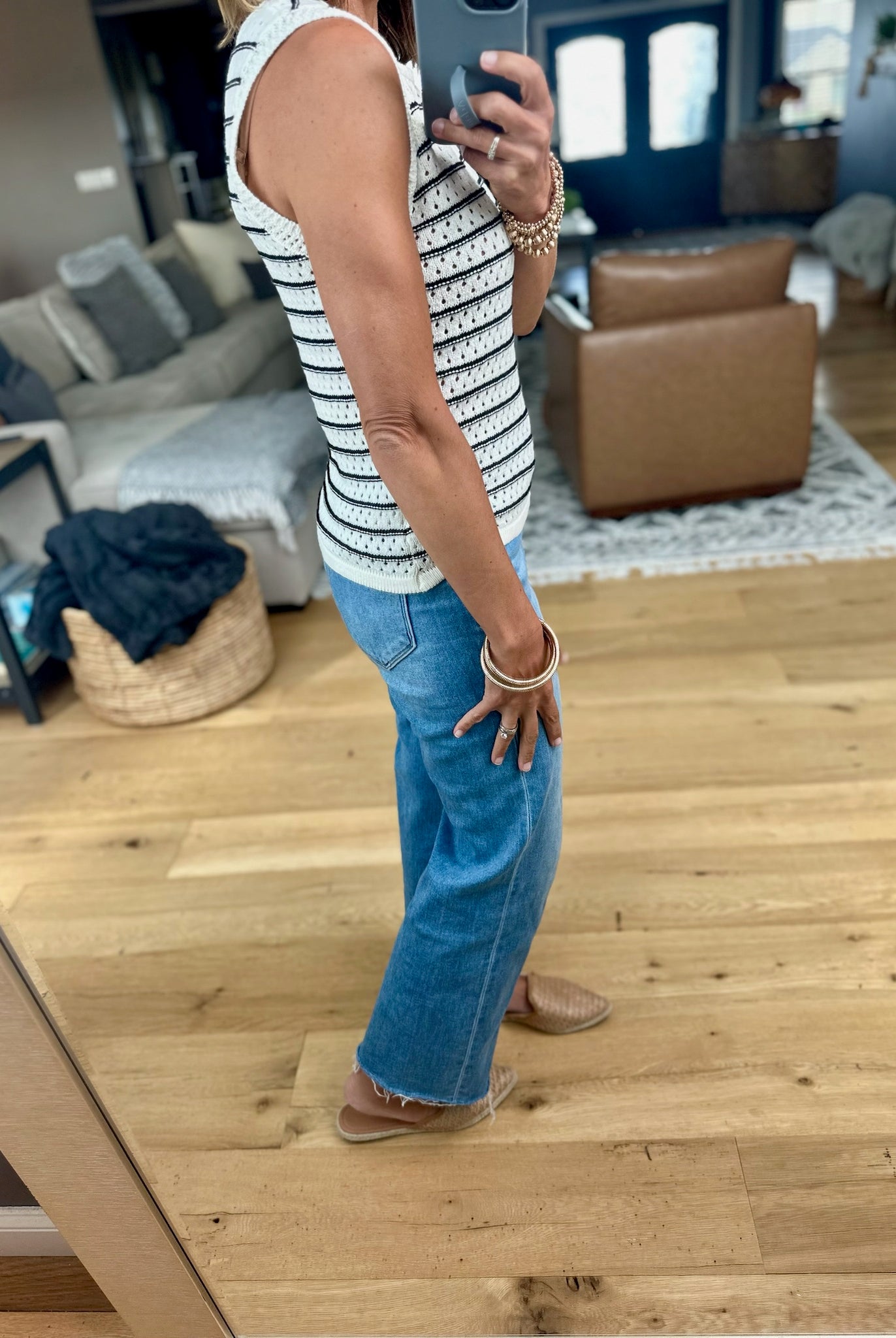 Intentional Style Striped Knit Top-Be Cool-Anna Kaytes Boutique, Women's Fashion Boutique in Grinnell, Iowa