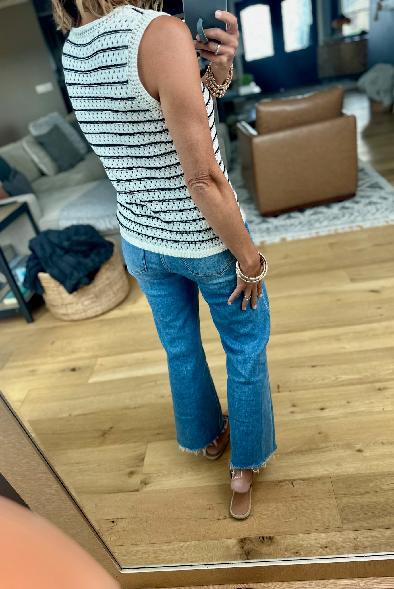 Intentional Style Striped Knit Top-Be Cool-Anna Kaytes Boutique, Women's Fashion Boutique in Grinnell, Iowa