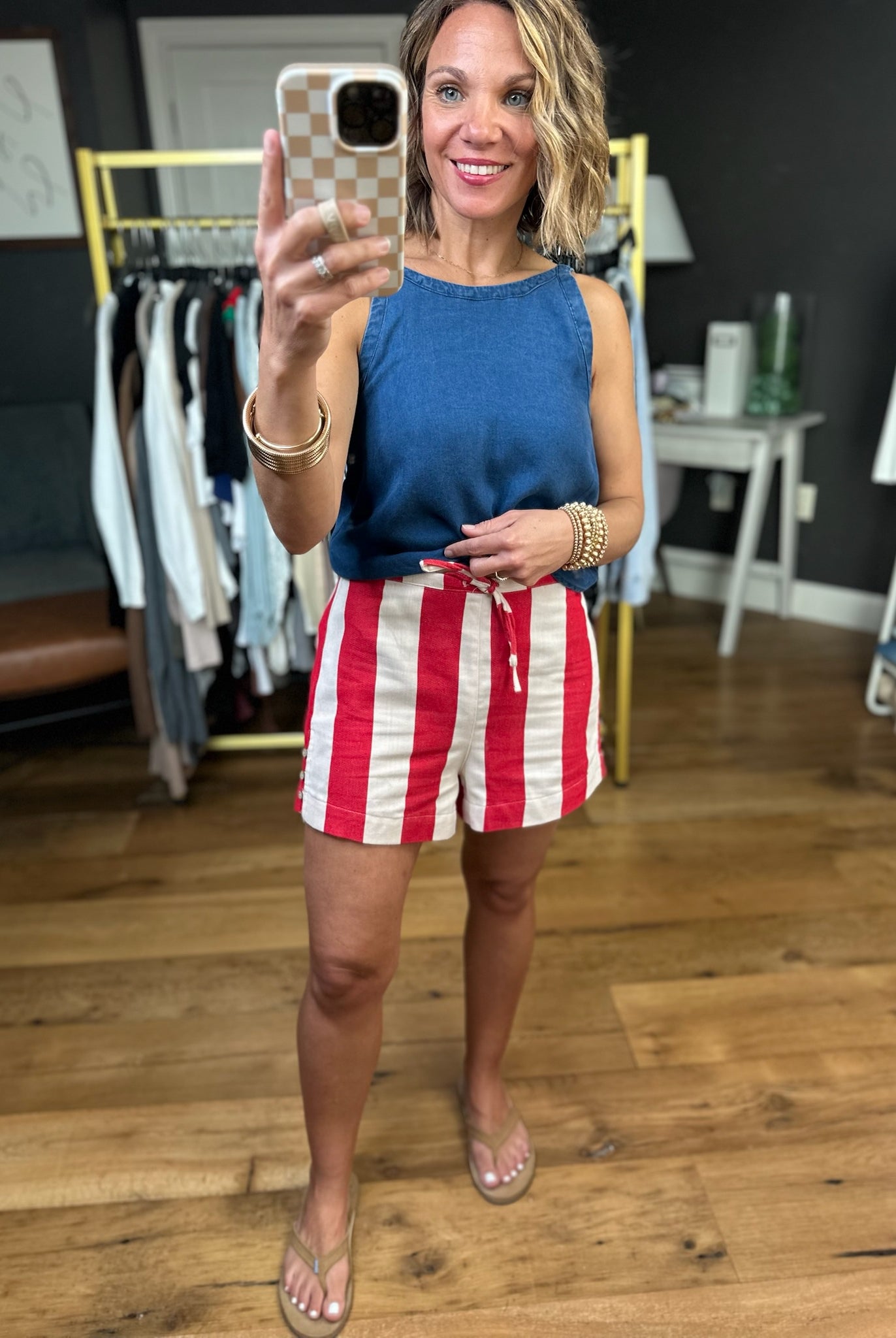 Summer Season Striped Short - Multiple Options-Wishlist-Anna Kaytes Boutique, Women's Fashion Boutique in Grinnell, Iowa