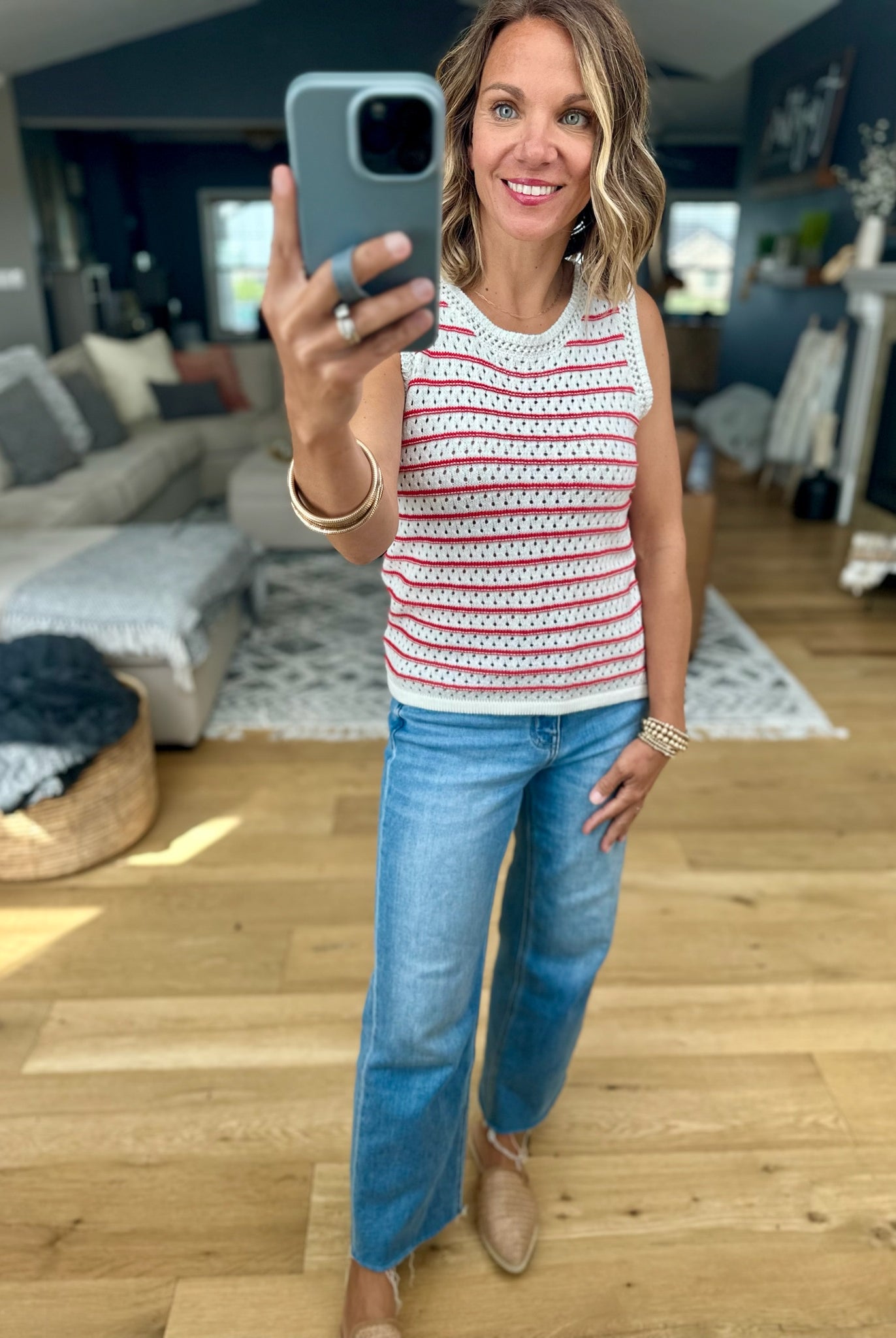 Intentional Style Striped Knit Top-Be Cool-Anna Kaytes Boutique, Women's Fashion Boutique in Grinnell, Iowa