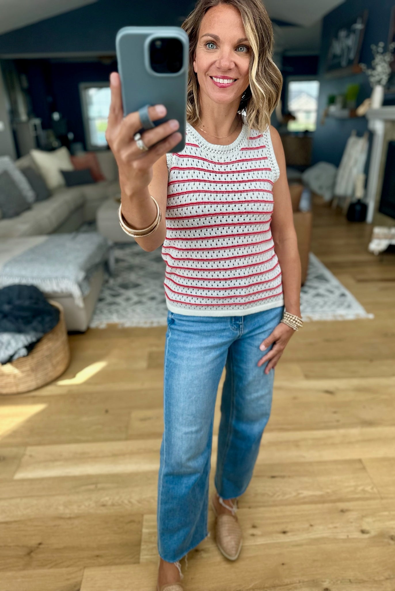 Intentional Style Striped Knit Top-Be Cool-Anna Kaytes Boutique, Women's Fashion Boutique in Grinnell, Iowa