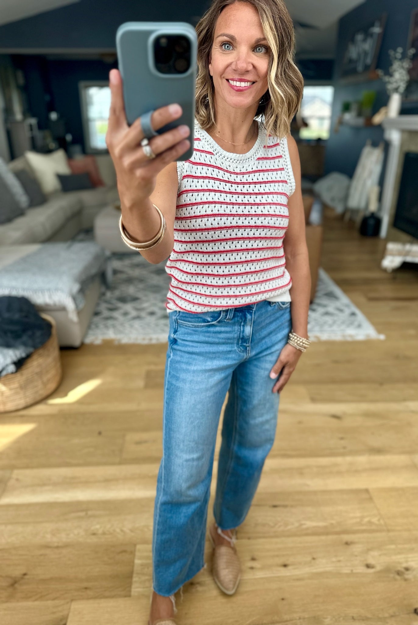 Intentional Style Striped Knit Top-Be Cool-Anna Kaytes Boutique, Women's Fashion Boutique in Grinnell, Iowa