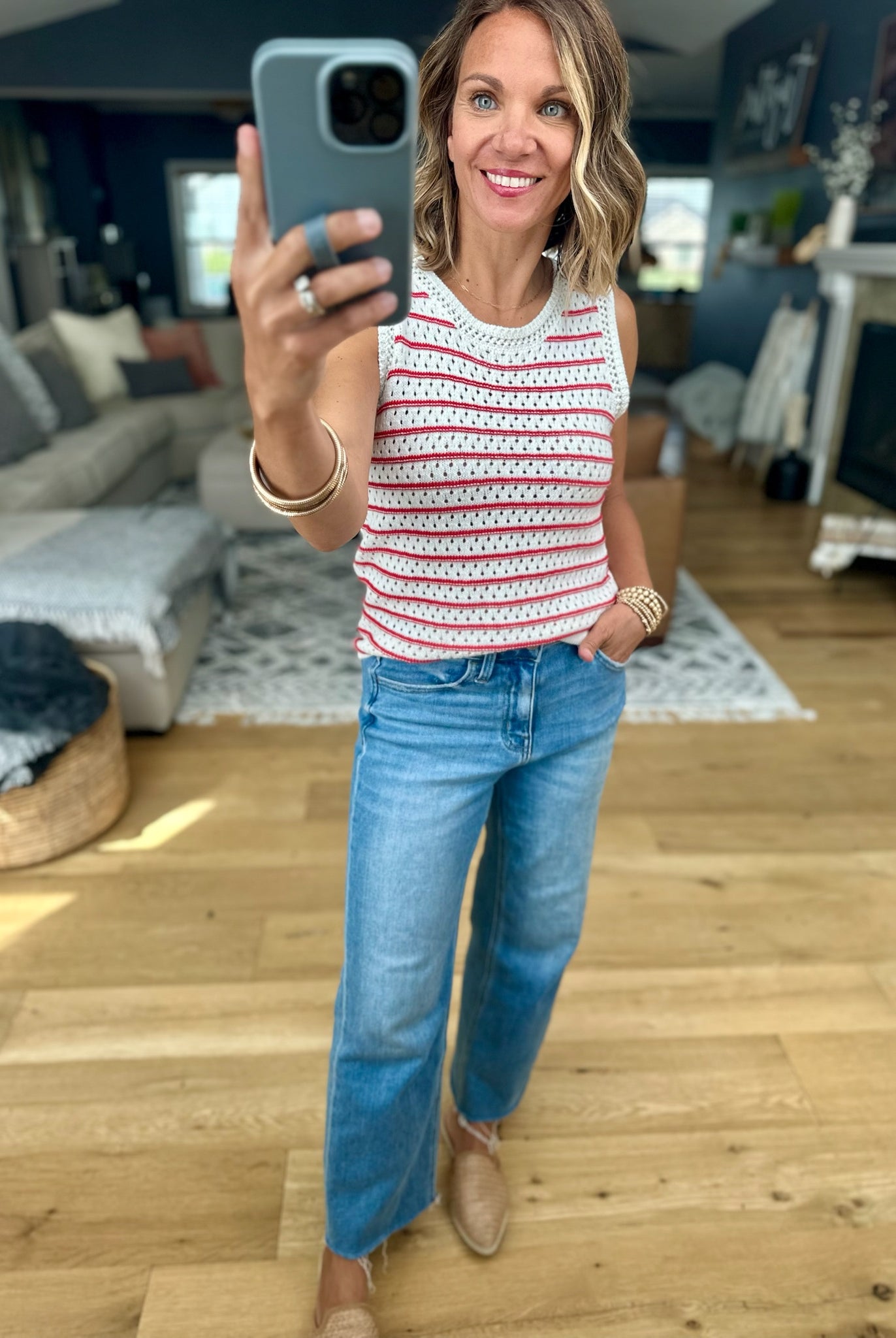 Intentional Style Striped Knit Top-Be Cool-Anna Kaytes Boutique, Women's Fashion Boutique in Grinnell, Iowa