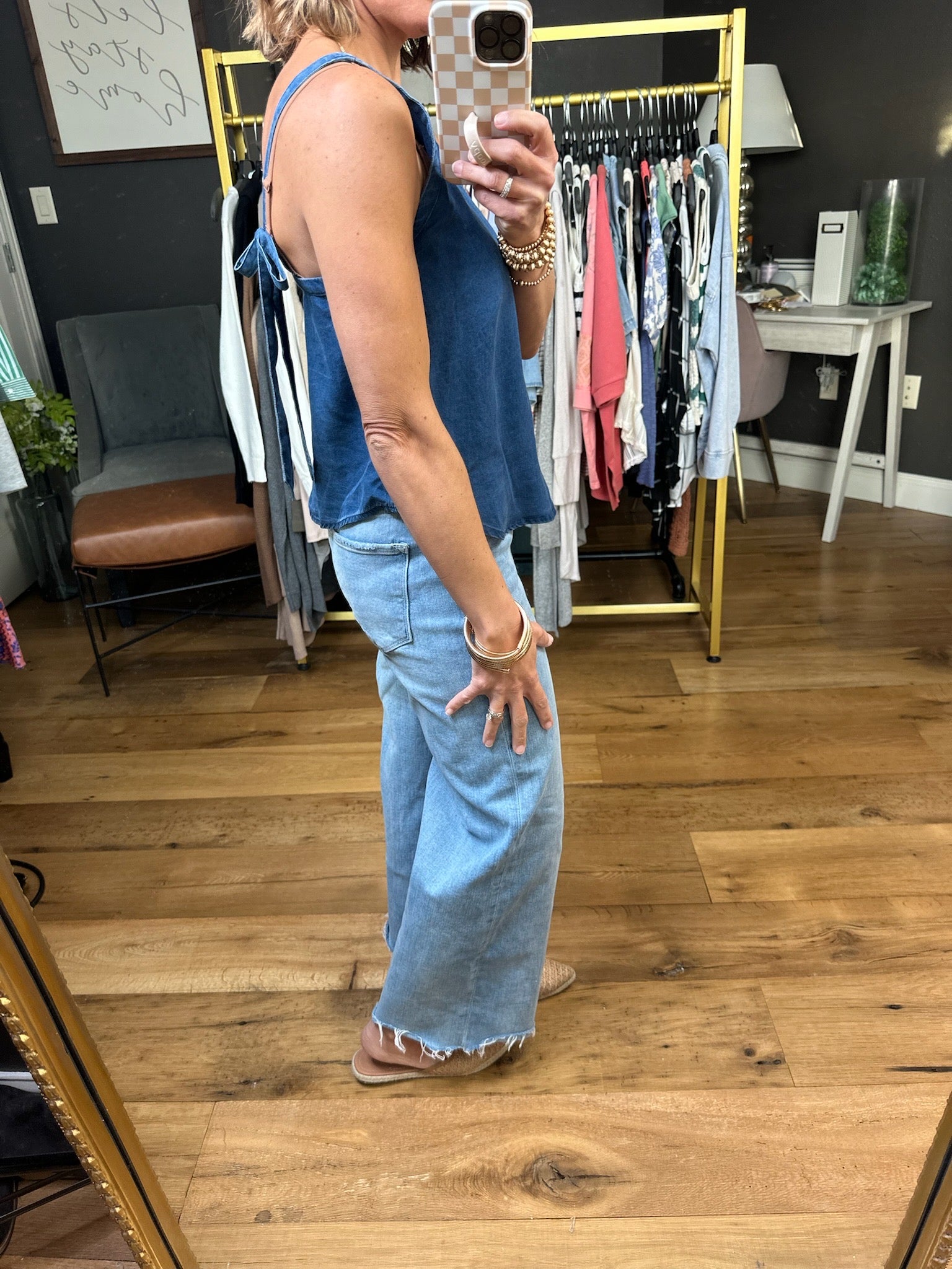 Join Me Chambray Top - Blue-Blu Pepper-Anna Kaytes Boutique, Women's Fashion Boutique in Grinnell, Iowa